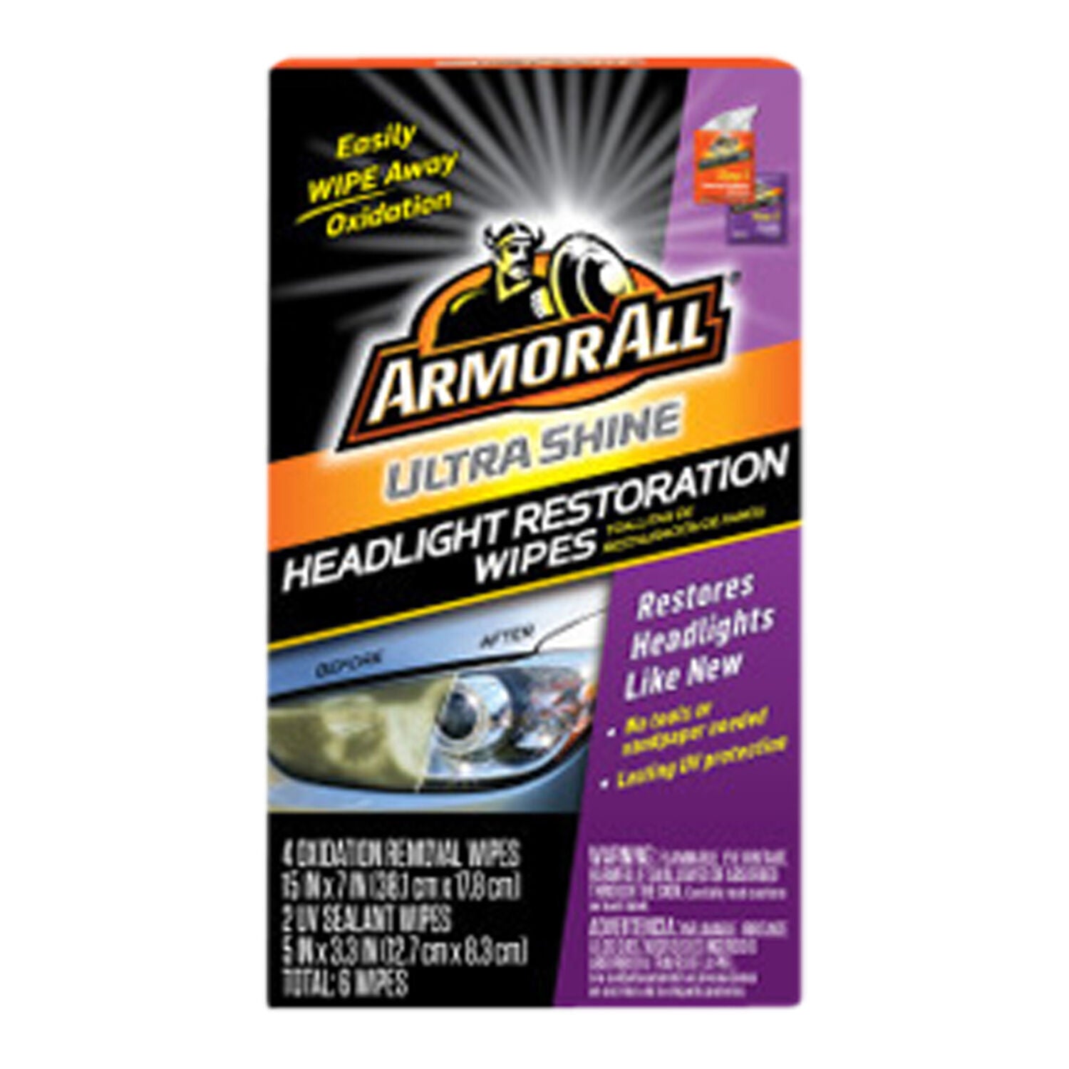 ARMOR ALL - ARMO PROTECTANT WIPES PK 6/20CT