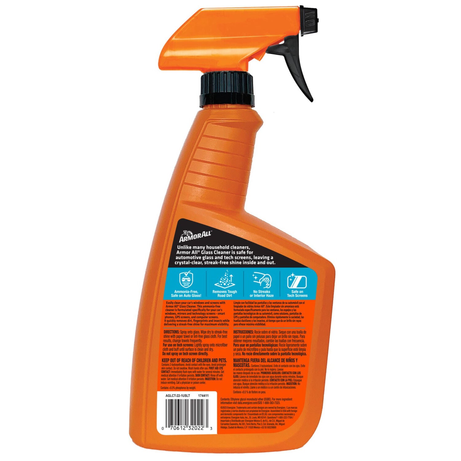 ARMOR ALL - ARMORALL GLASS CLEANER 6/22OZ
