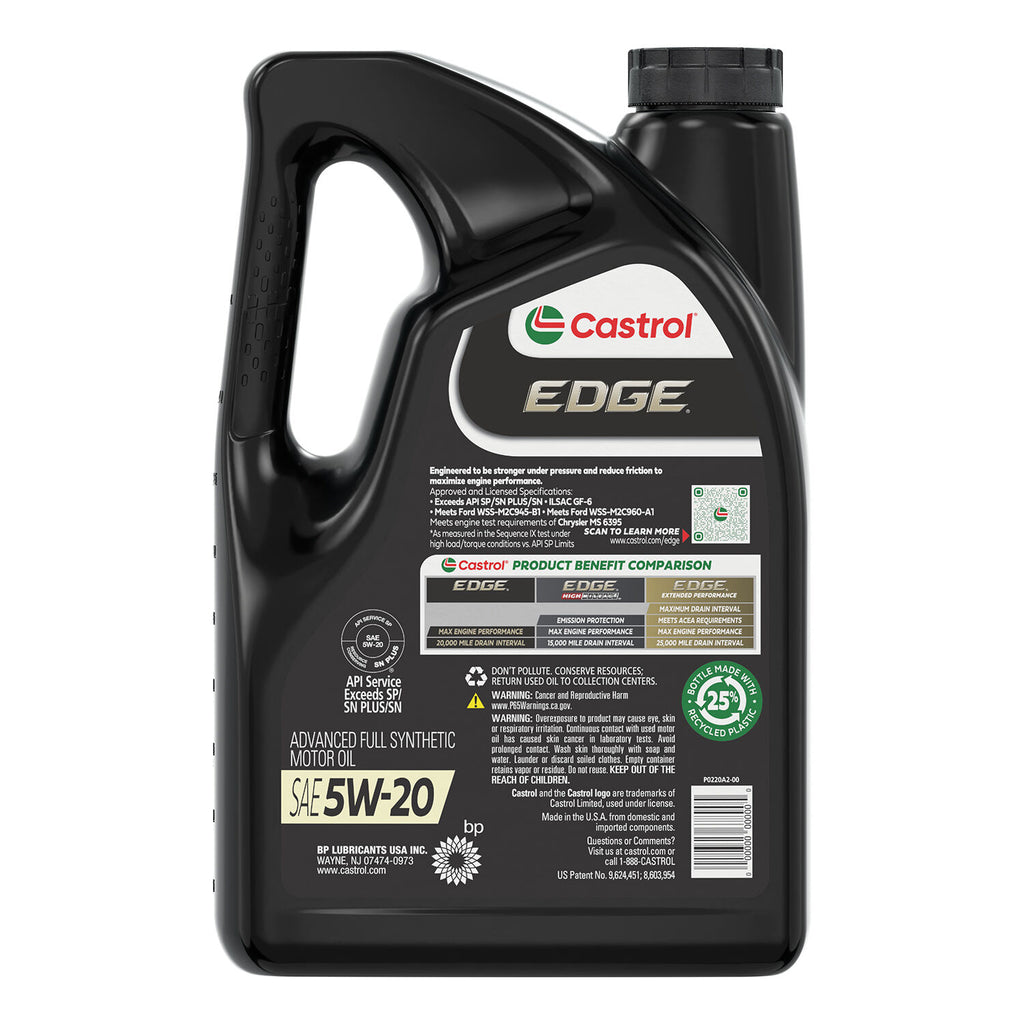 CASTROL - CASTROL EDGE 5W20 3/5QT