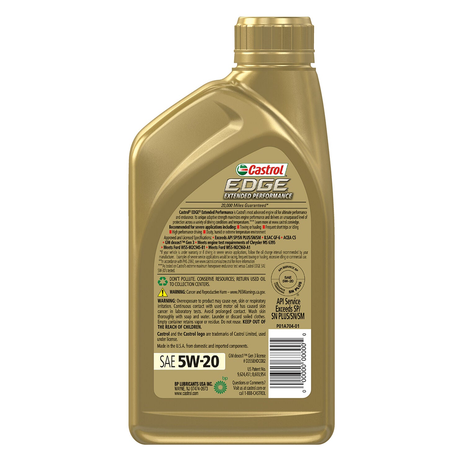 CASTROL - CAST EDGE EXT PERF 5W20 6/1QT