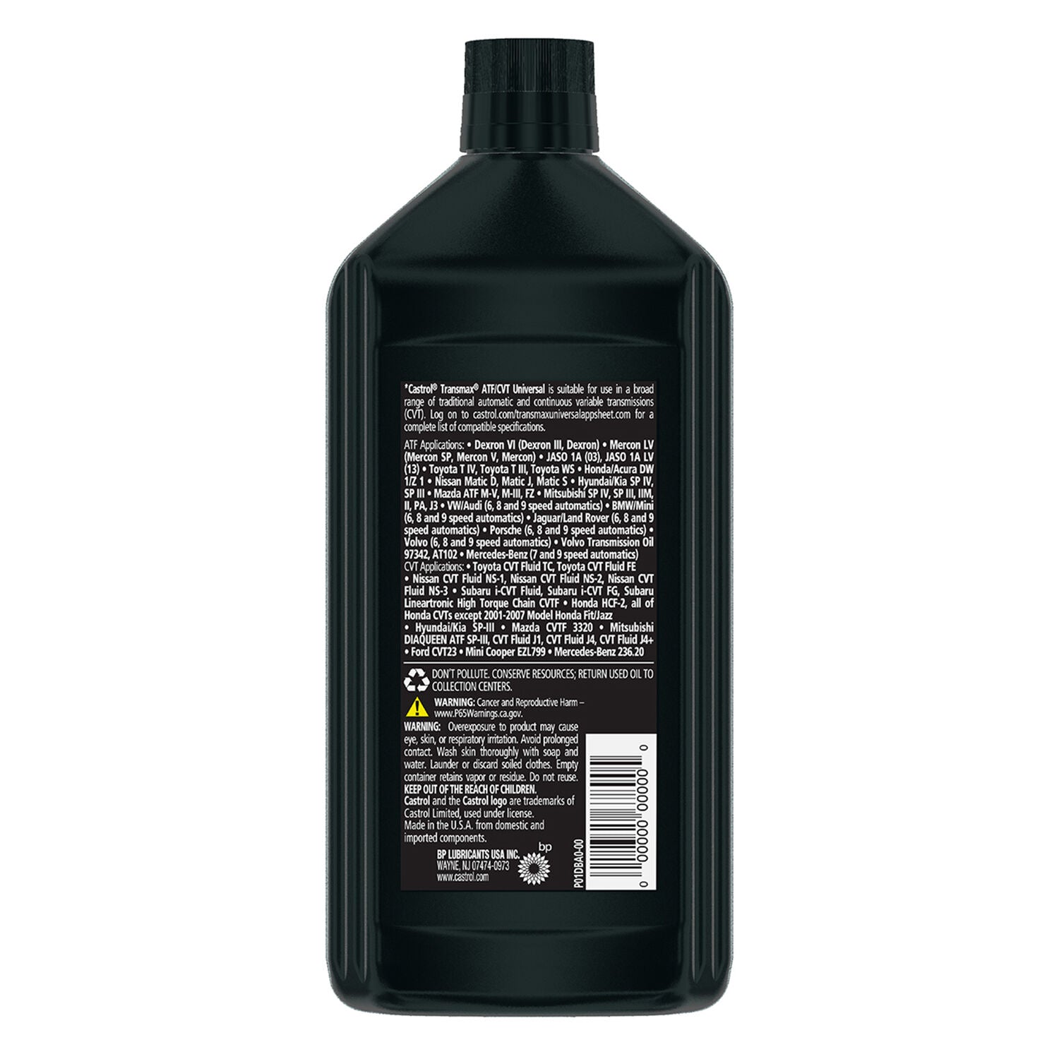 CASTROL - CASTROL TRANSMAX ATF/CVT 6/1QT