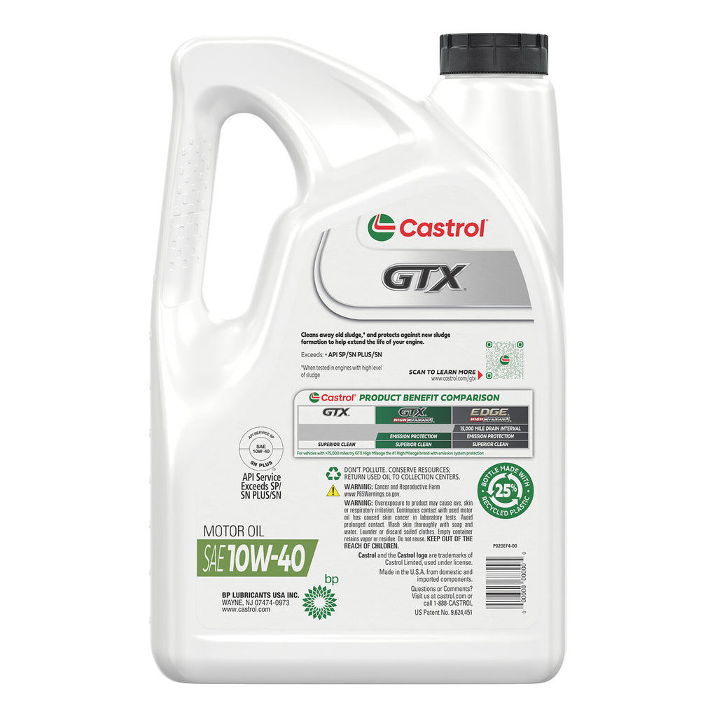 CASTROL - CASTROL GTX 10W40 3/5QT