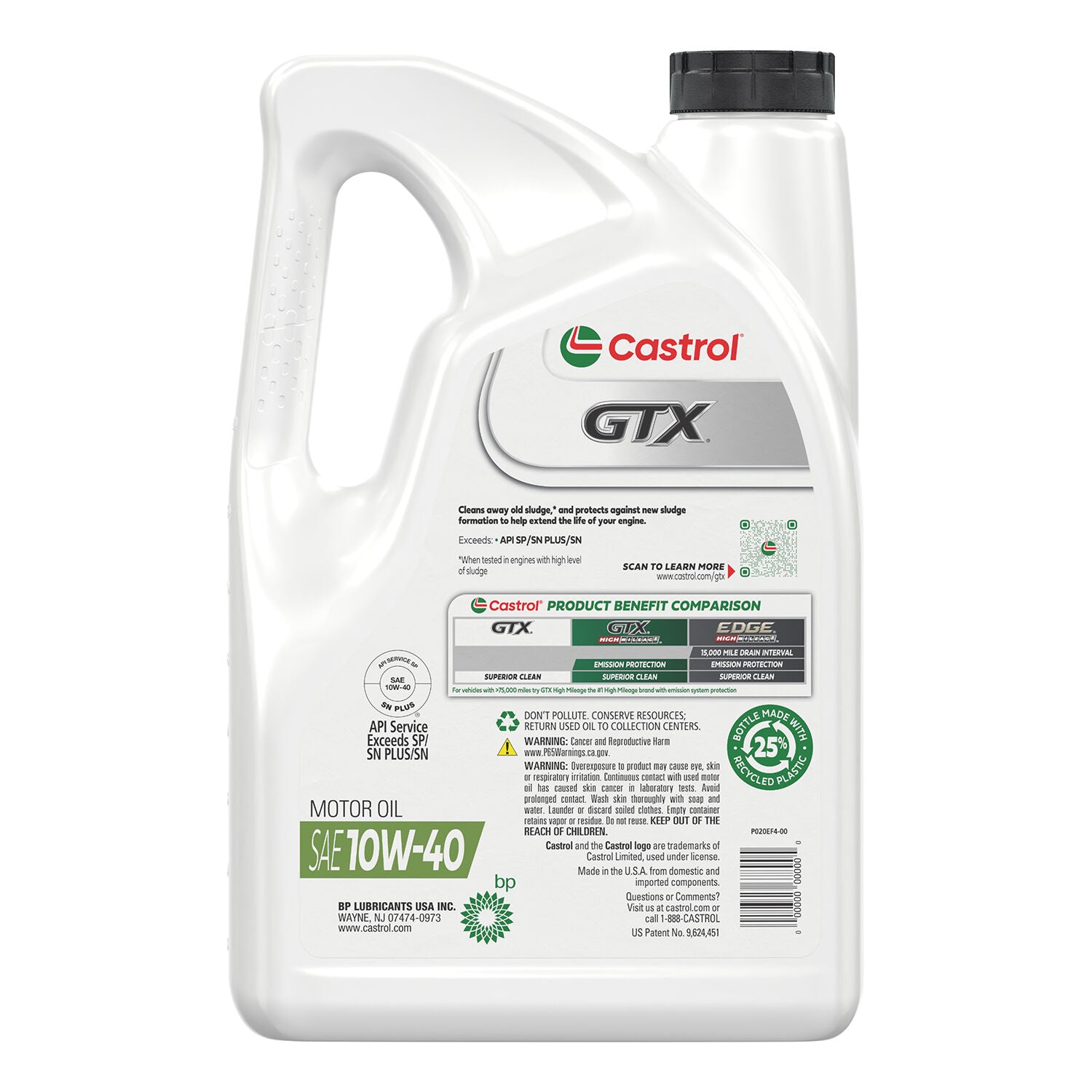 CASTROL - CASTROL GTX 10W40 3/5QT