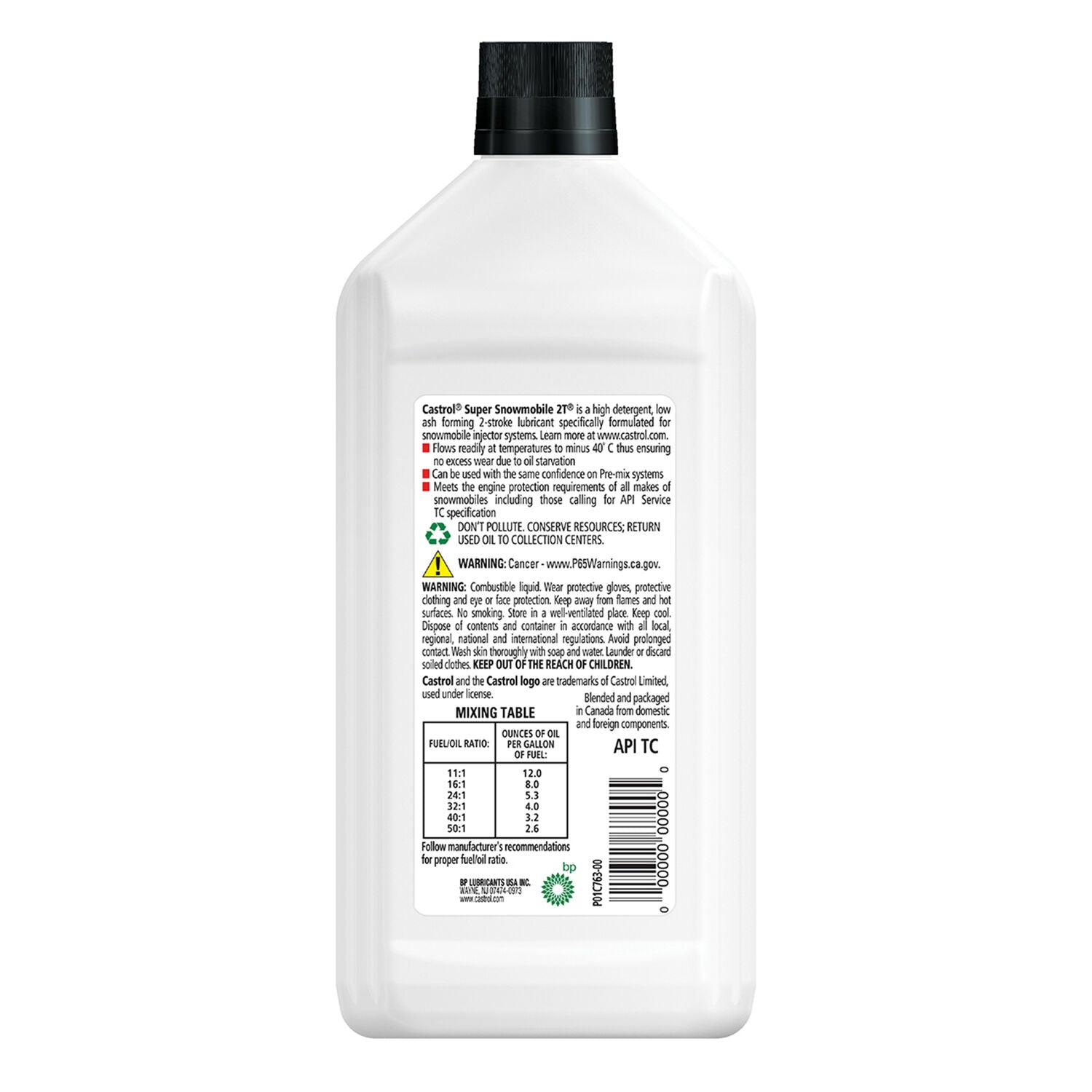 CASTROL - CASTROL 2T SNOWMOBILE OIL 12/1L