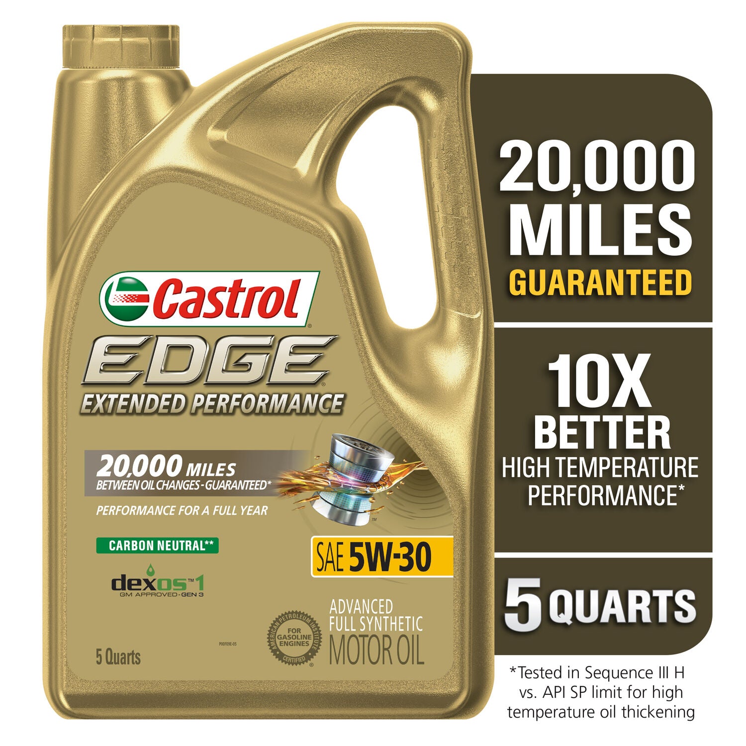 CASTROL - CASTROL EDGE EP 5W30 3/5QT