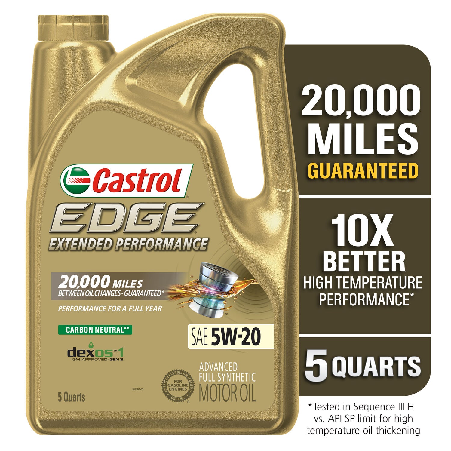 CASTROL - CASTROL EDGE EP 5W20 3/5QT