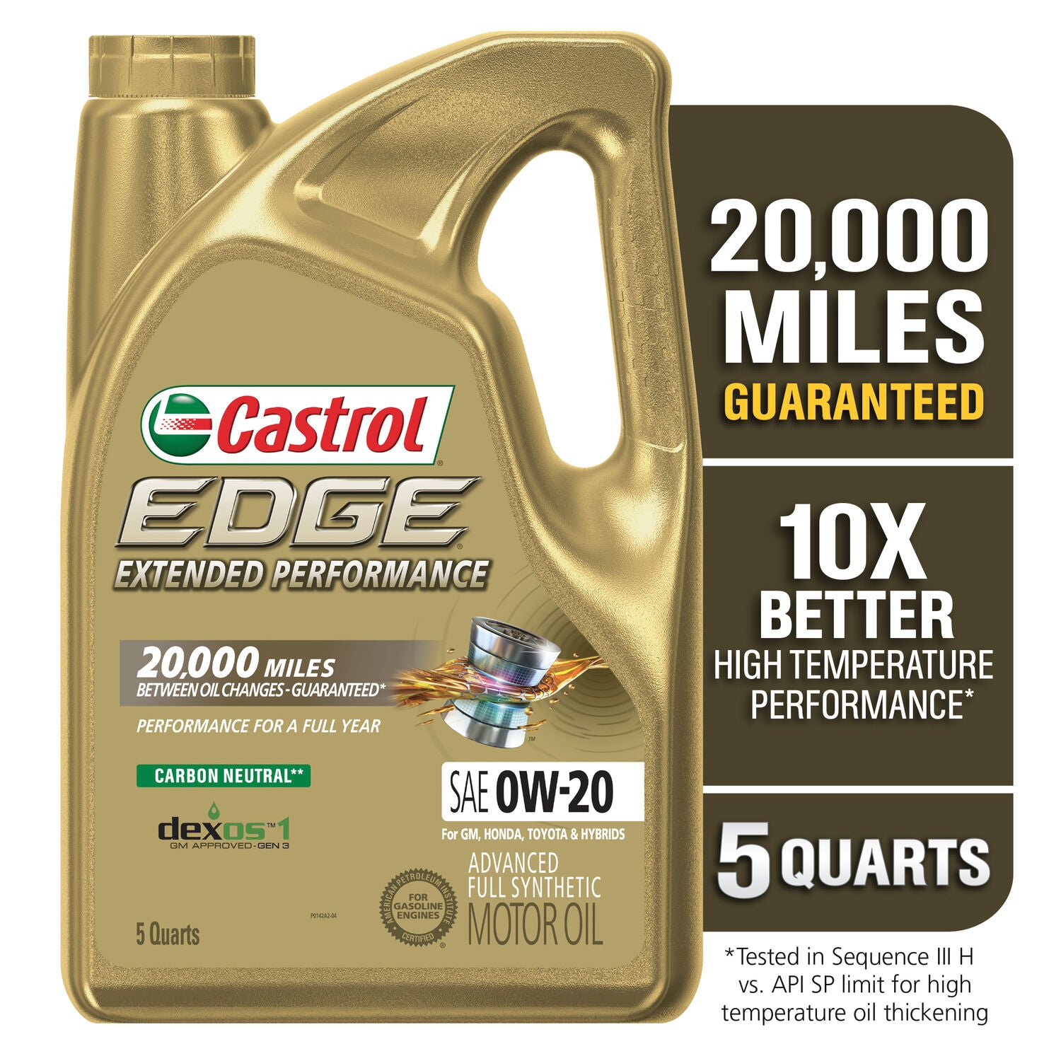 CASTROL - CASTROL EDGE EP 0W20 3/5QT