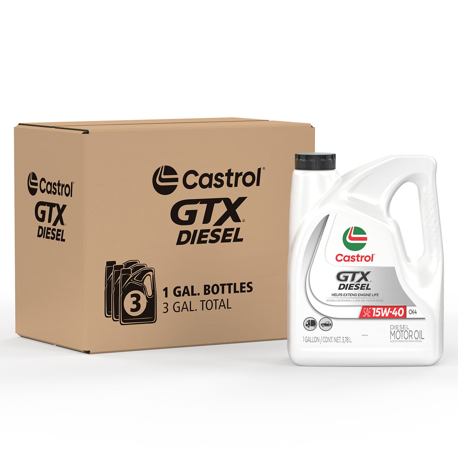 CASTROL - CASTROL GTX DSL CK4 15W40 3/1GA