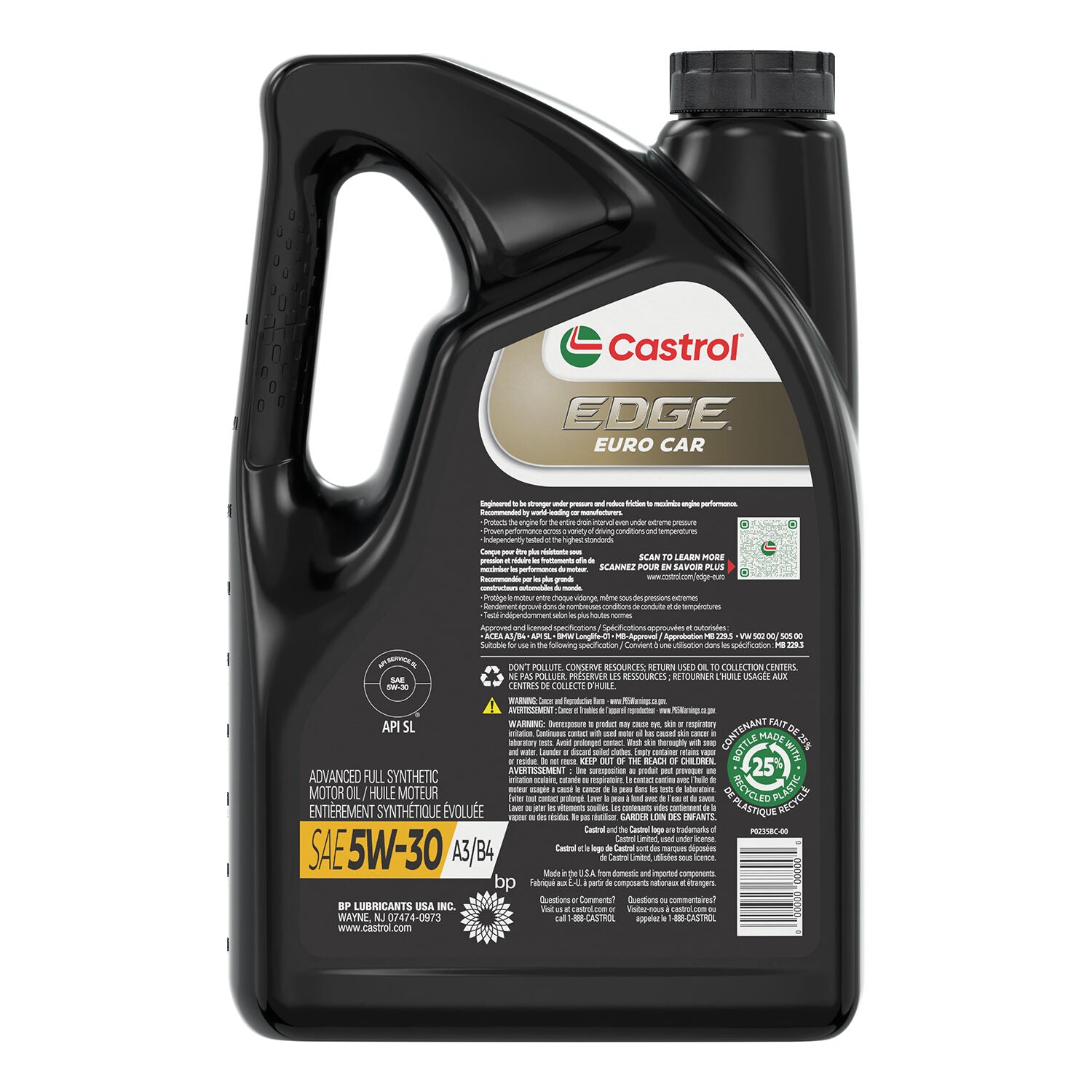 CASTROL - CASTROL EDGE 5W30 A3/B4 3/5QT