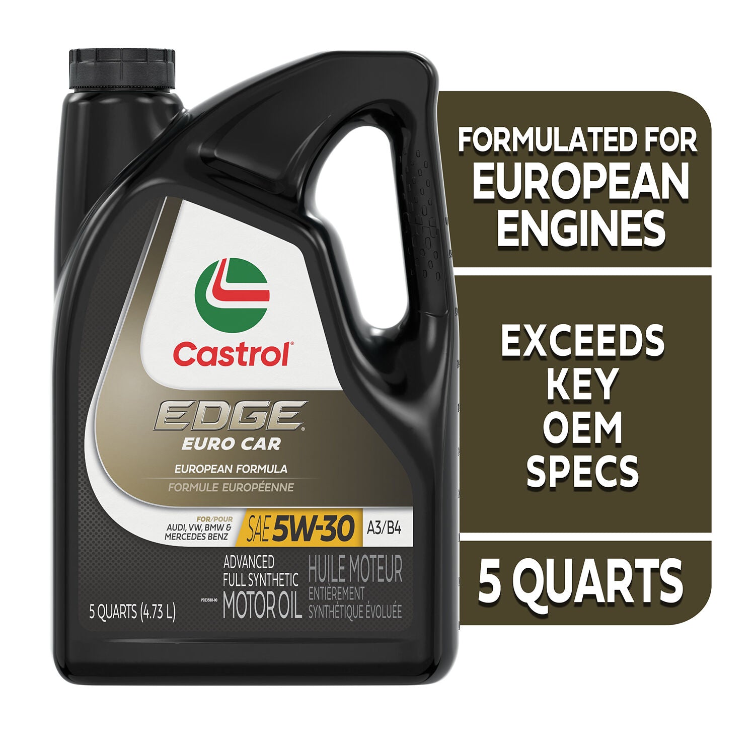 CASTROL - CASTROL EDGE 5W30 A3/B4 3/5QT