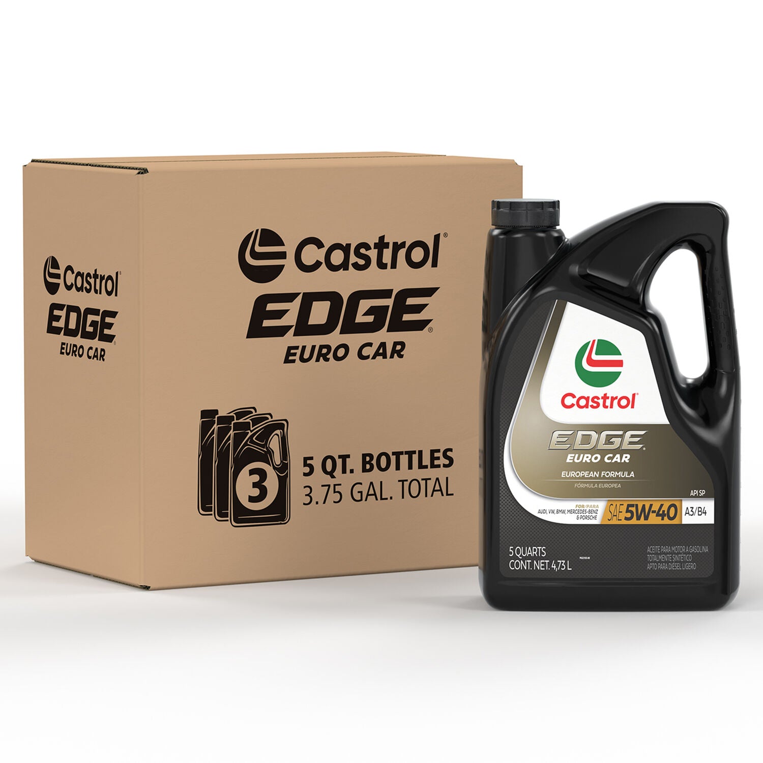 CASTROL - CASTROL EDGE 5W40 A3/B4 3/5QT