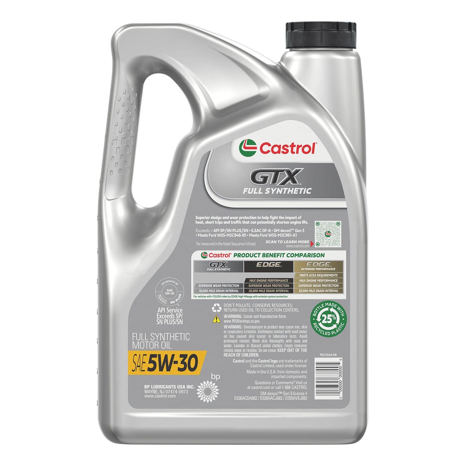 CASTROL - CASTROL GTX FULL SYN 5W30 3/5QT