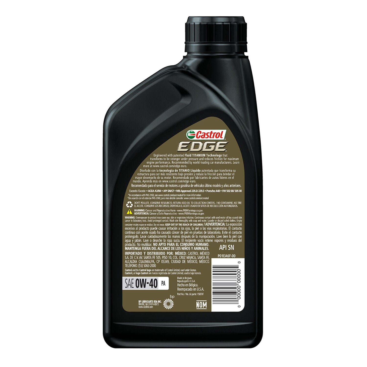 CASTROL - CASTROL EDGE 0W40 EURO 3/5QT
