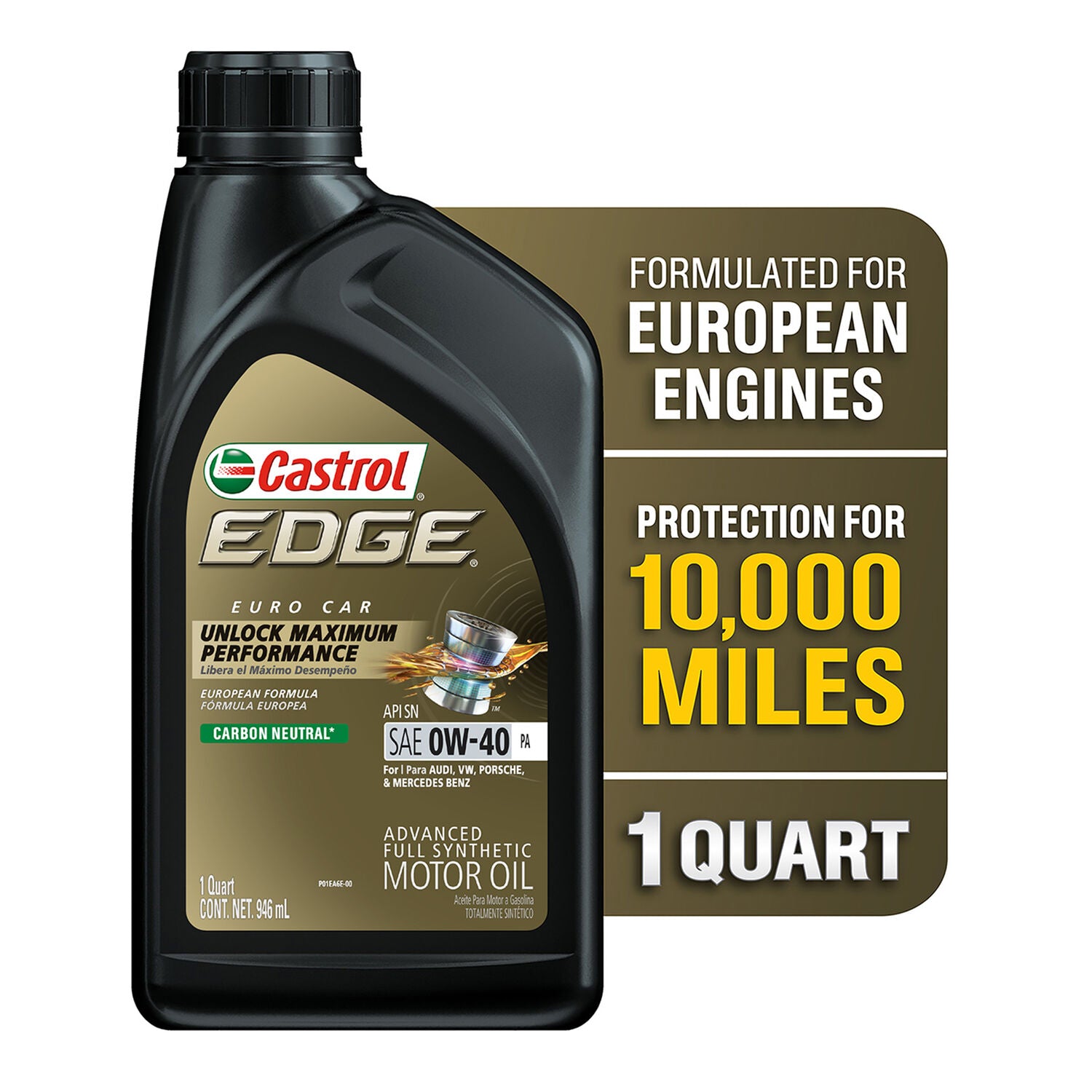 CASTROL - CASTROL EDGE 0W40 EURO 3/5QT