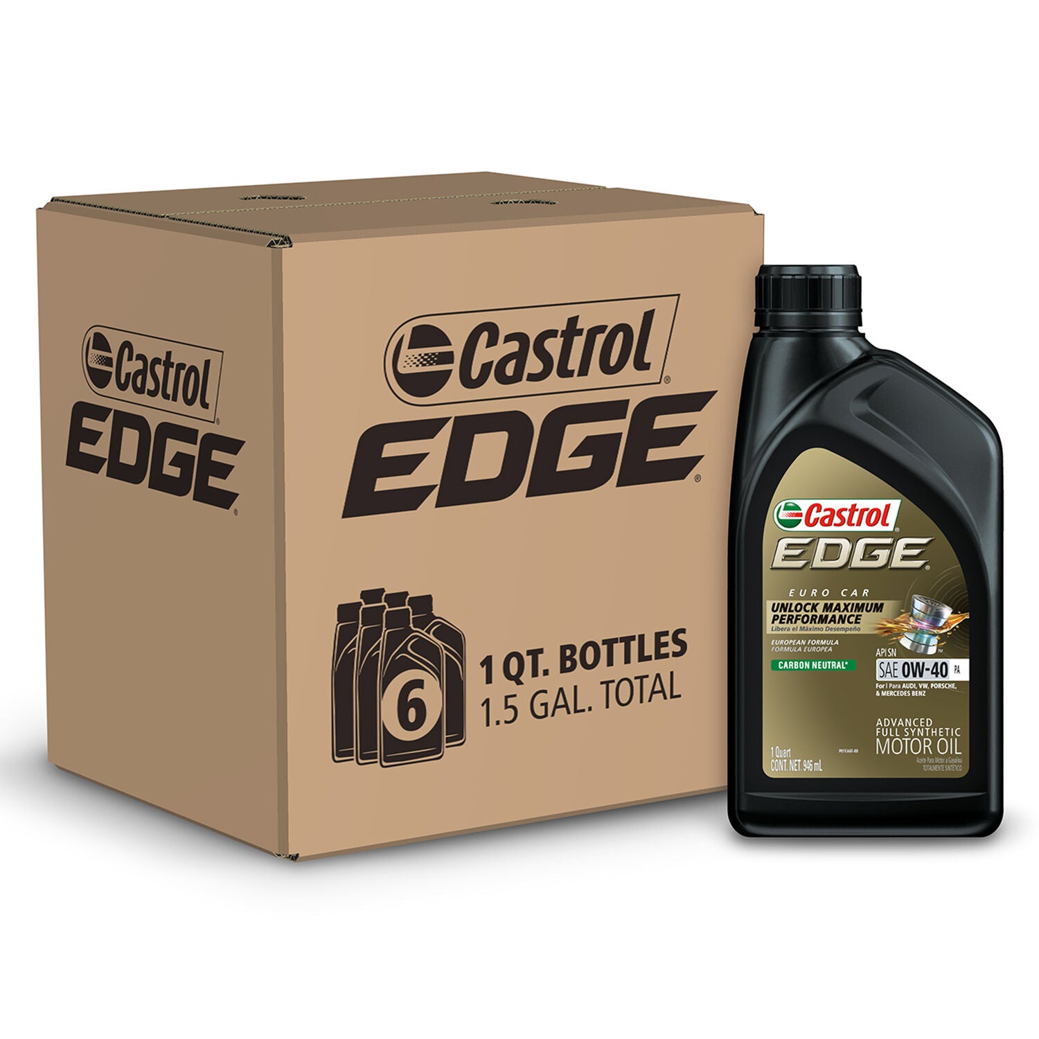 CASTROL - CASTROL EDGE 0W40 EURO 3/5QT