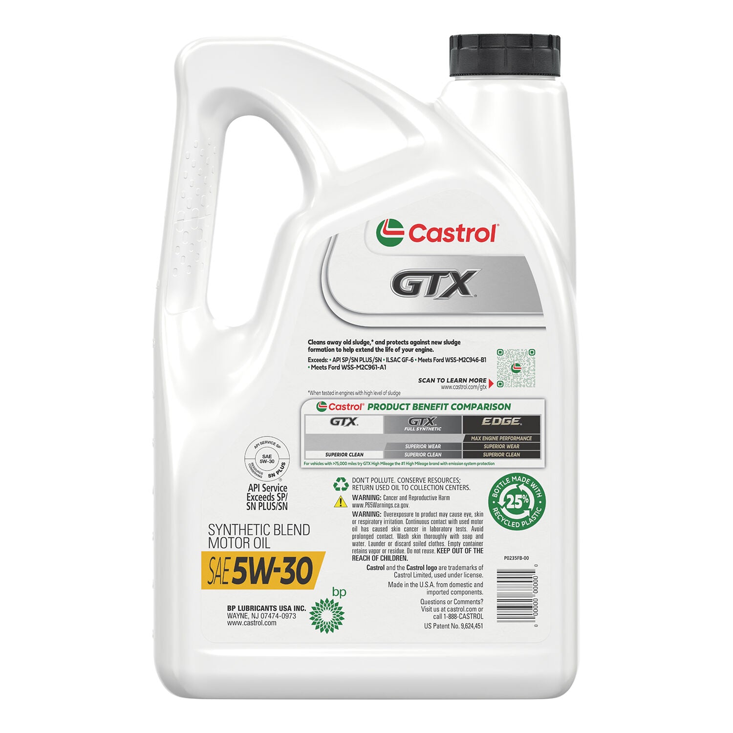 CASTROL - CASTROL GTX 5W30  3/5QT