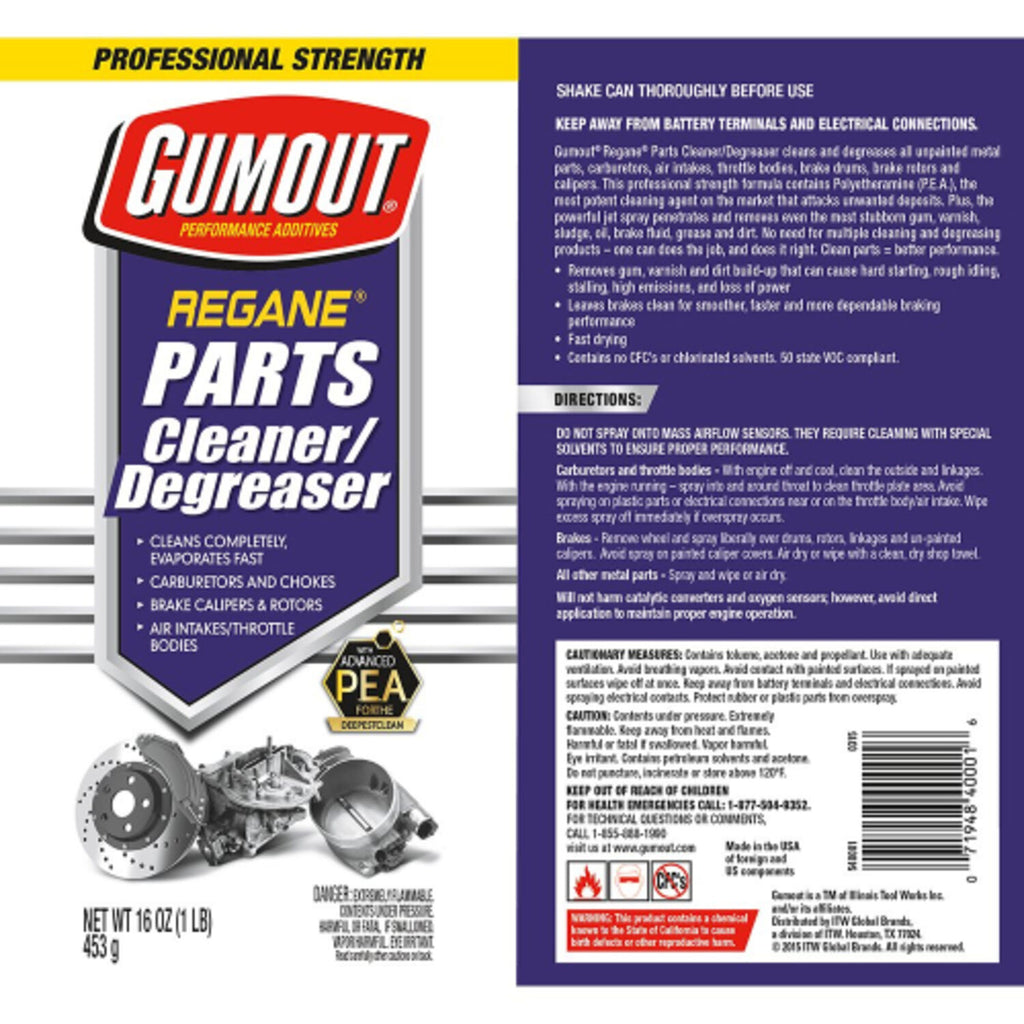 GUMOUT - GO PARTS CLNR/DGRSR 6/16OZ