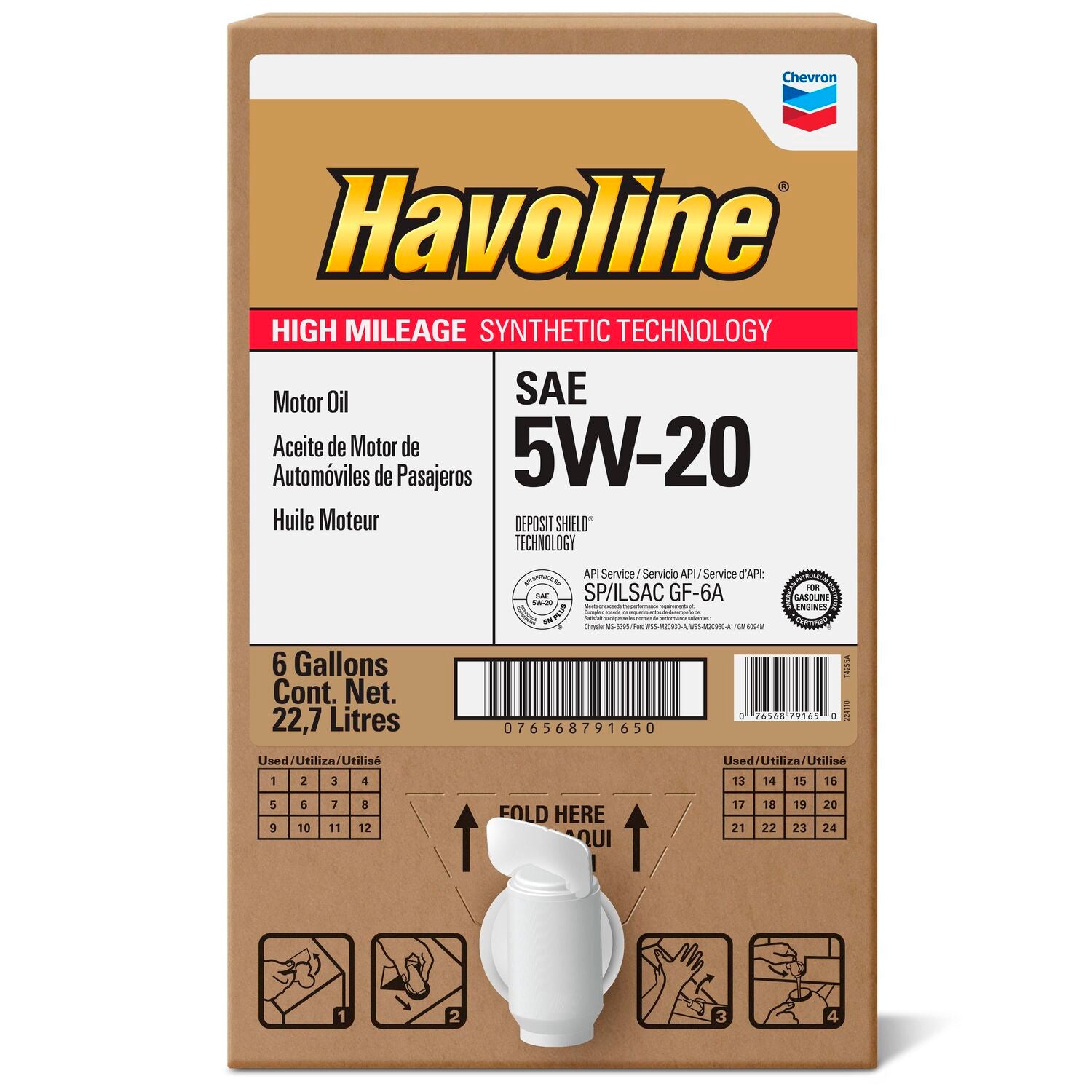 HAVOLINE - HAVOLINE HM SYN 5W20 6 GAL BIB