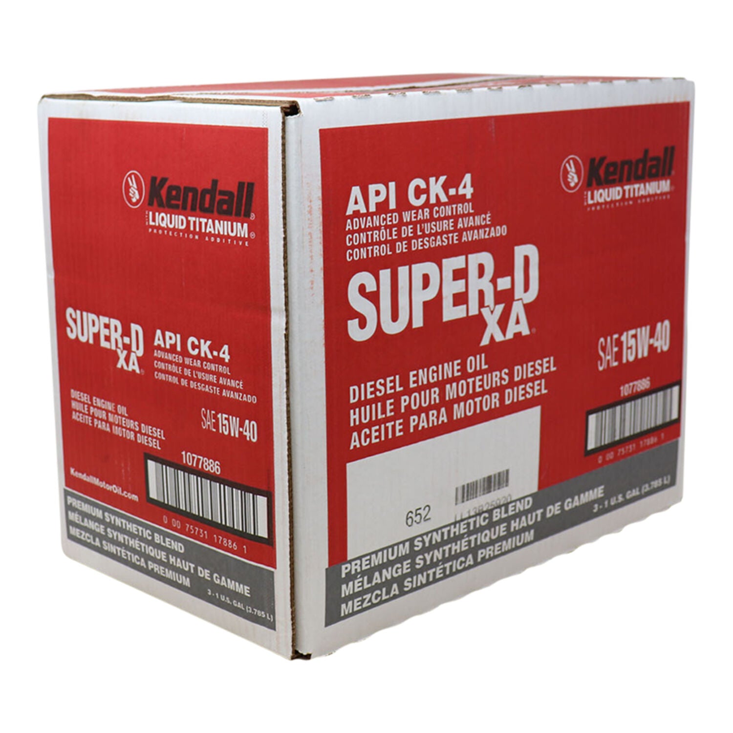KENDALL - KENDALL SPR-D XA CK4 15W40 3/GA