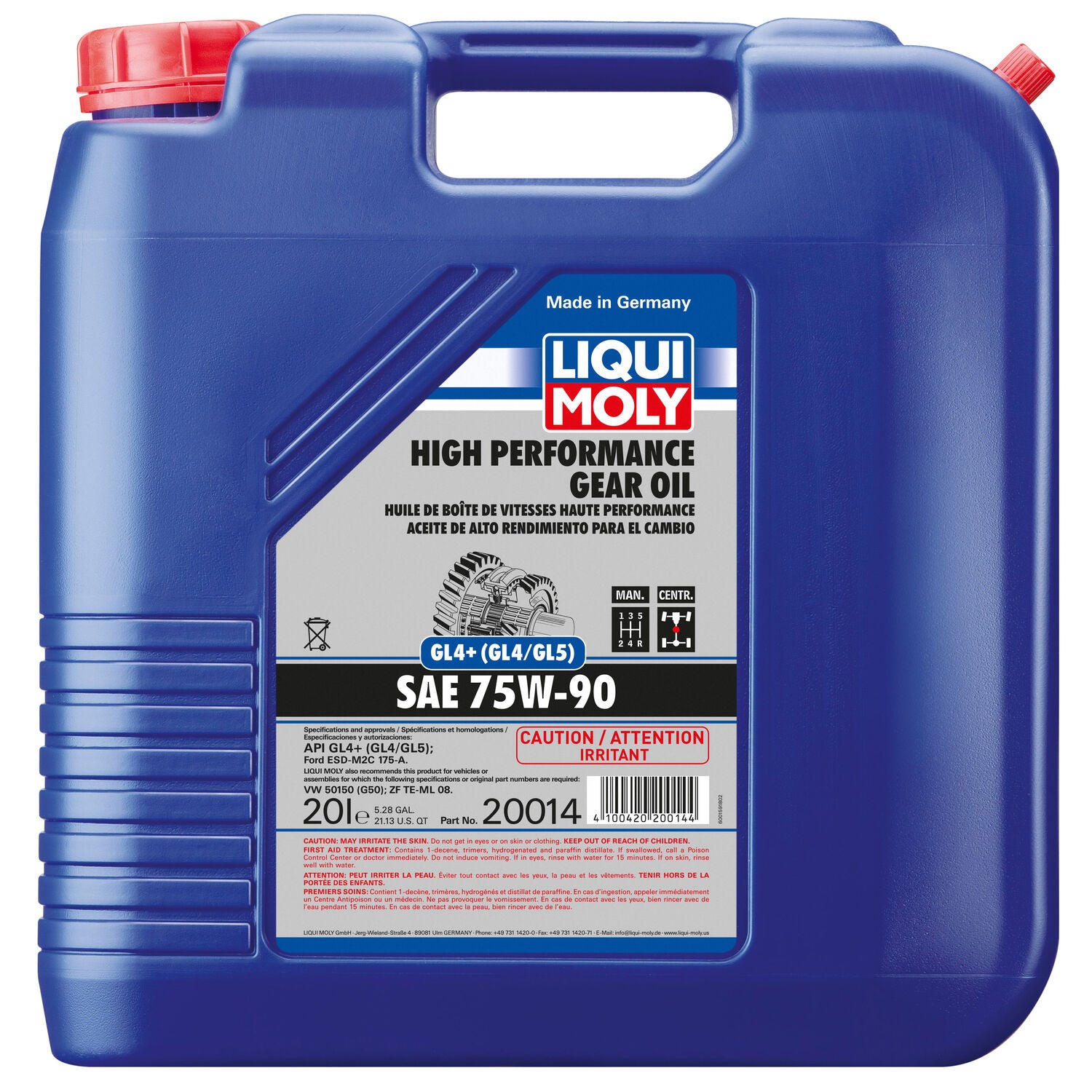 LIQUI MOLY - LM HIGH PERF GEAR OIL GL4+ 20L