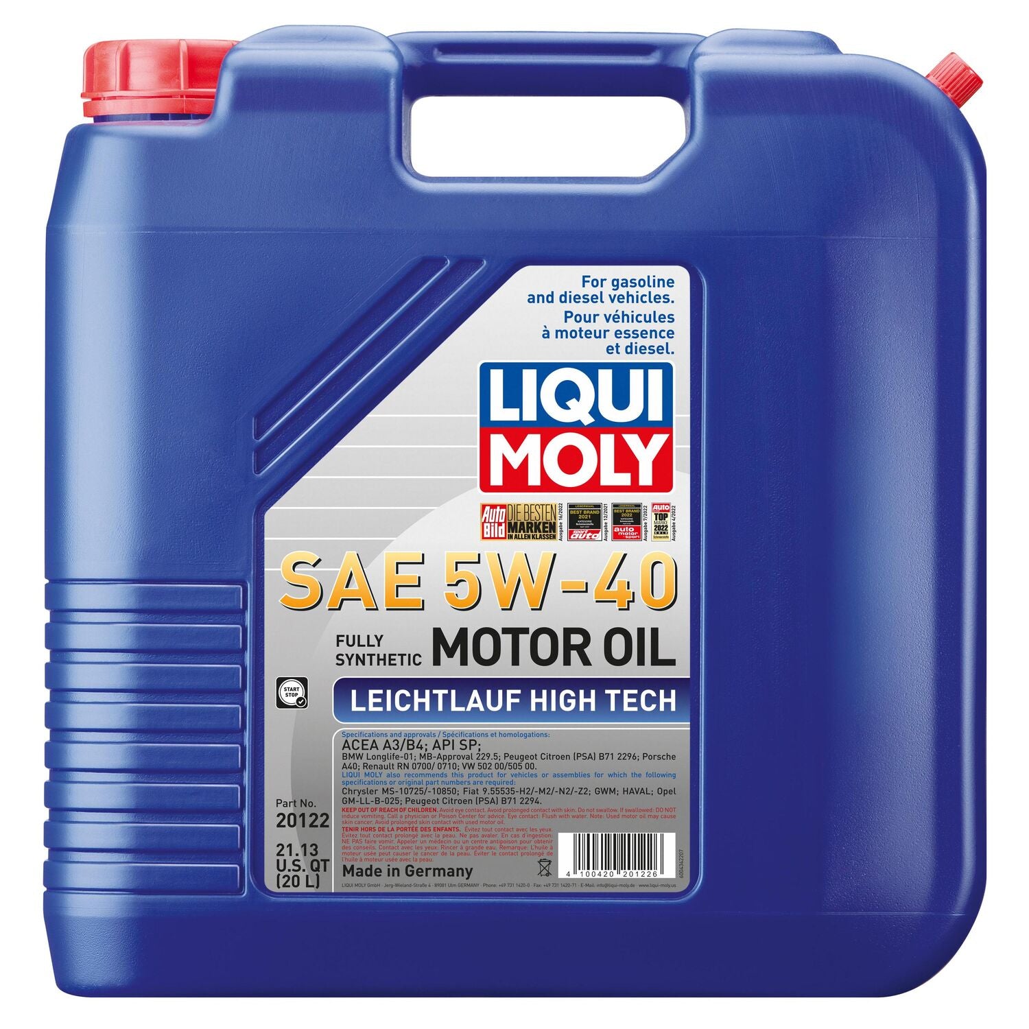 LIQUI MOLY - LM LOW FRIC HIGH TECH 5W40 20L