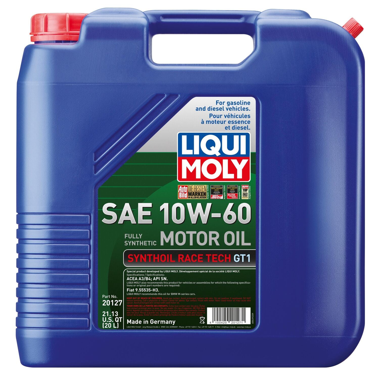LIQUI MOLY - LM SYN RACE TECH GT1 10W60 20L