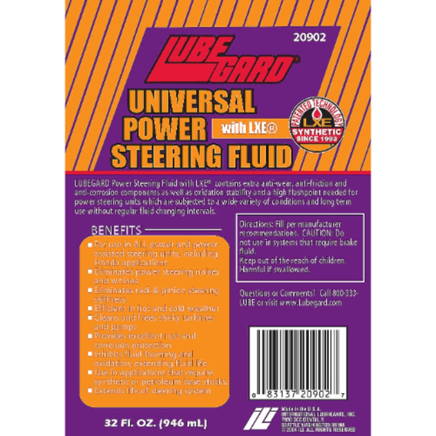 LUBEGARD - LUBEGARD UNIVERSAL PSF 6/32OZ