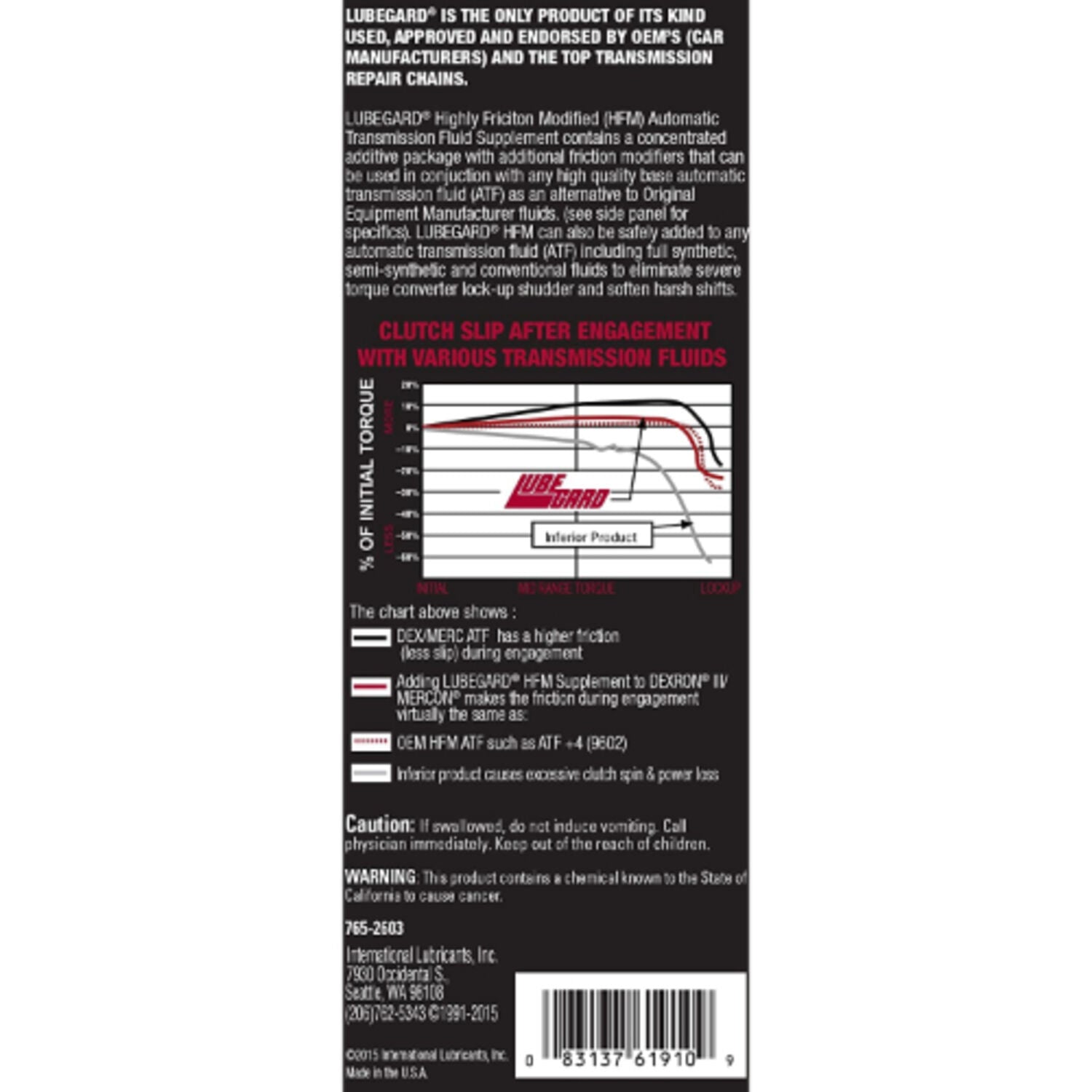 LUBEGARD - LUBEGARD ATF-HFM SUPP 12/10OZ