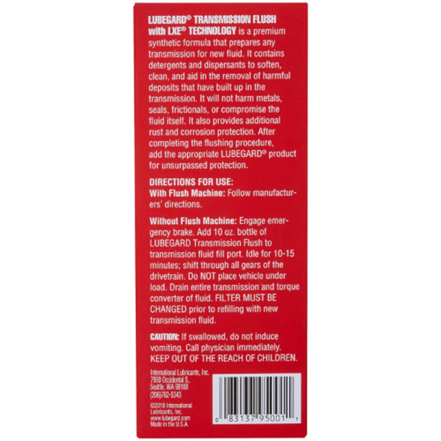 LUBEGARD - LUBEGARD TRANS FLUSH 12/10OZ