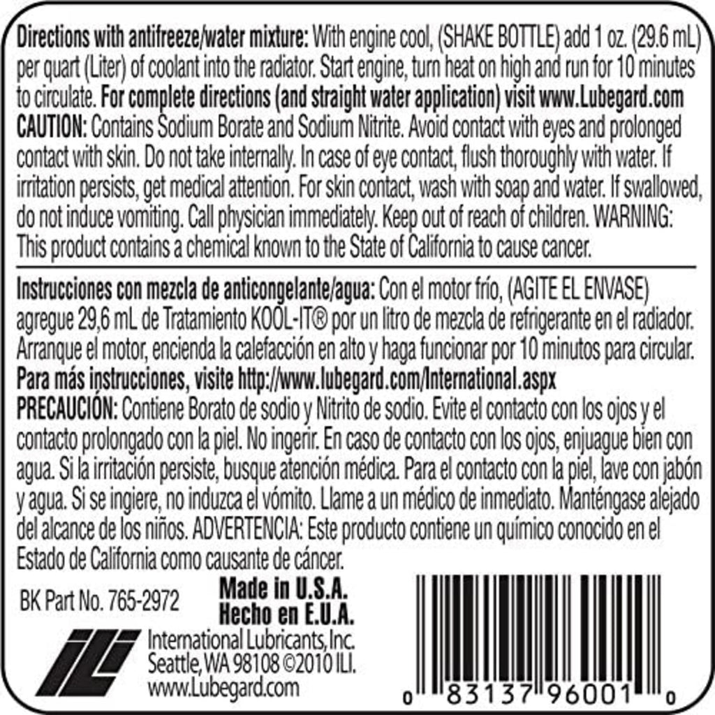 LUBEGARD - LUBEGARD COOLANT TRTMT 12/16OZ