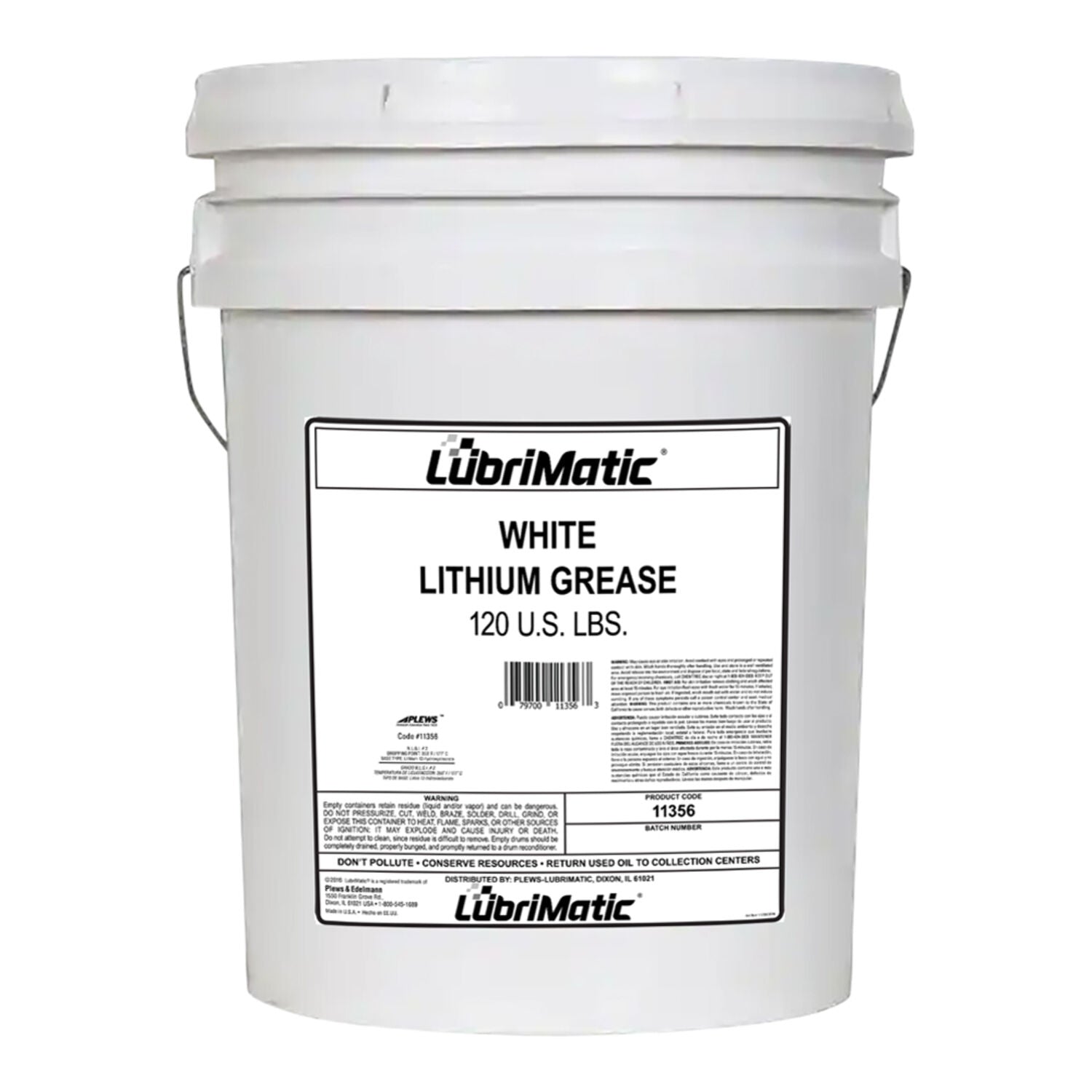 LUBRIMATIC - LUBR GRSE WHITE LITHM 120LB
