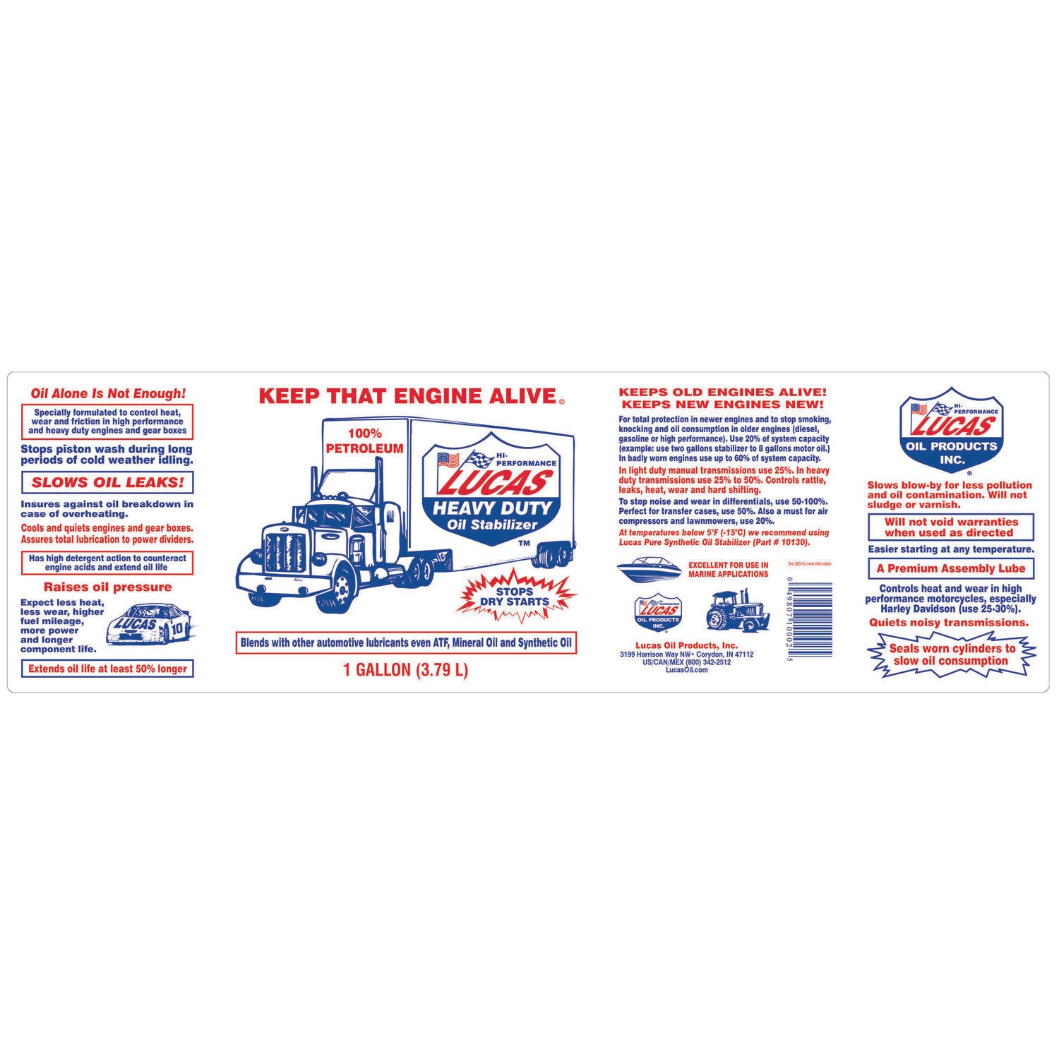 LUCAS - LUCAS HD OIL STABILIZER 4/1GAL