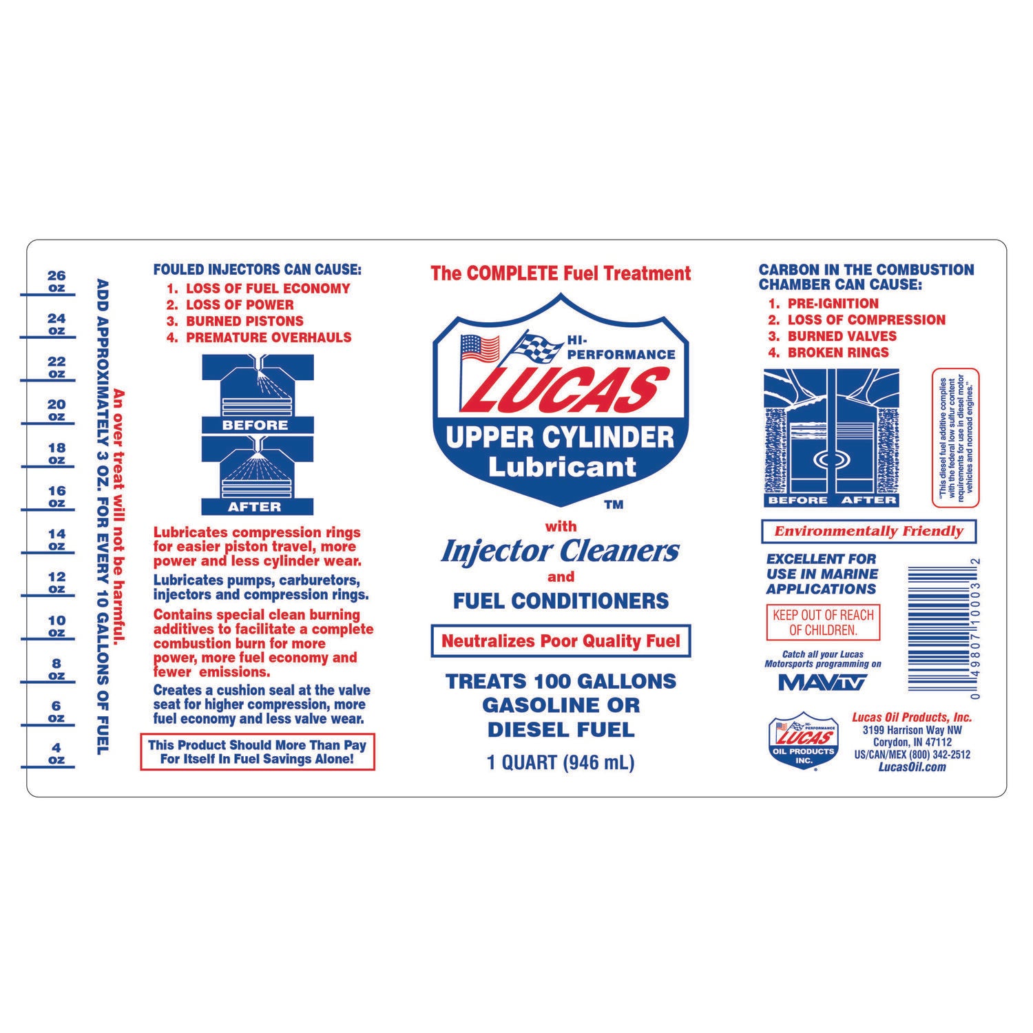 LUCAS - LUCAS FUEL TREATMENT 12/1QT