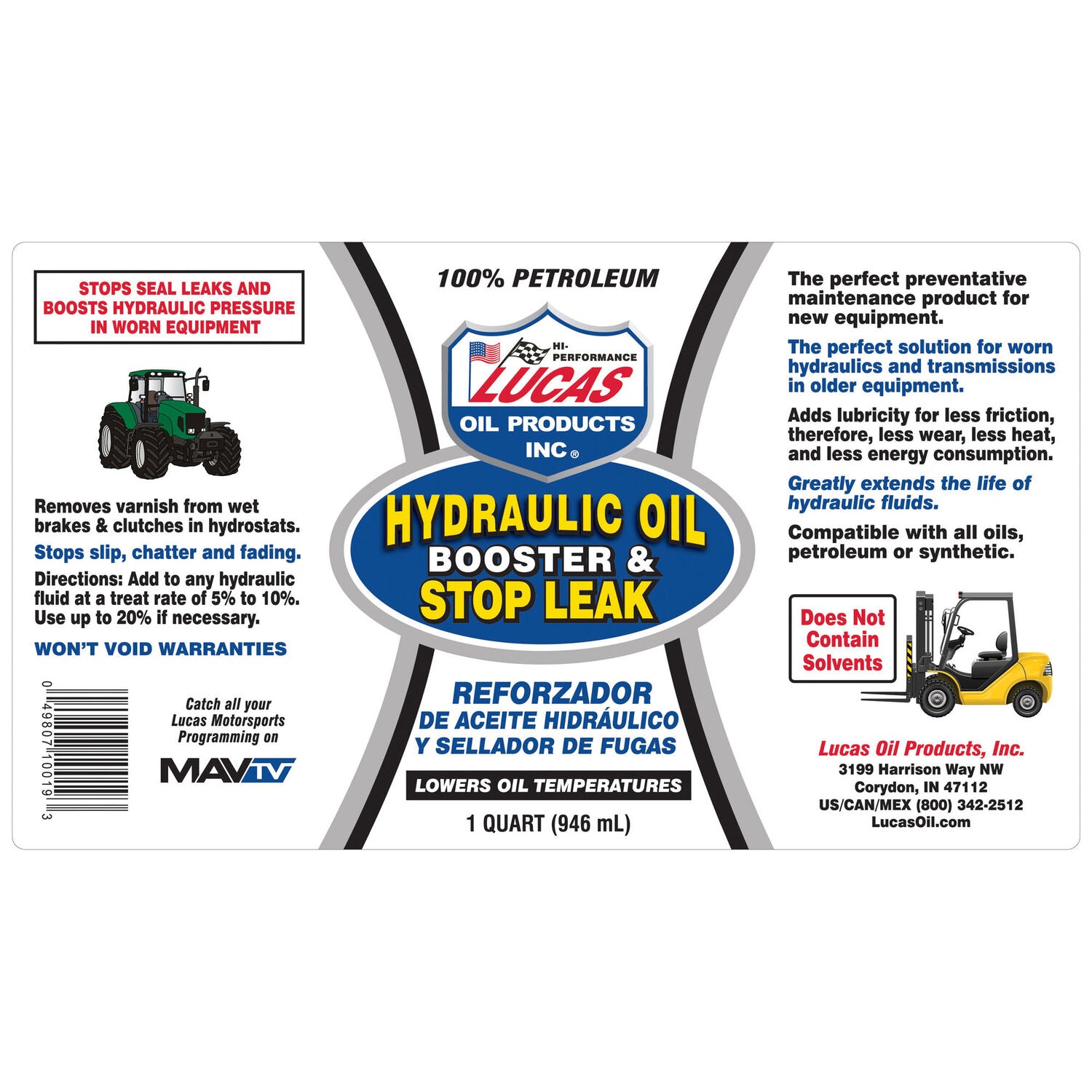 LUCAS - LUCAS HYDRLC OIL BOOSTER 12/1QT