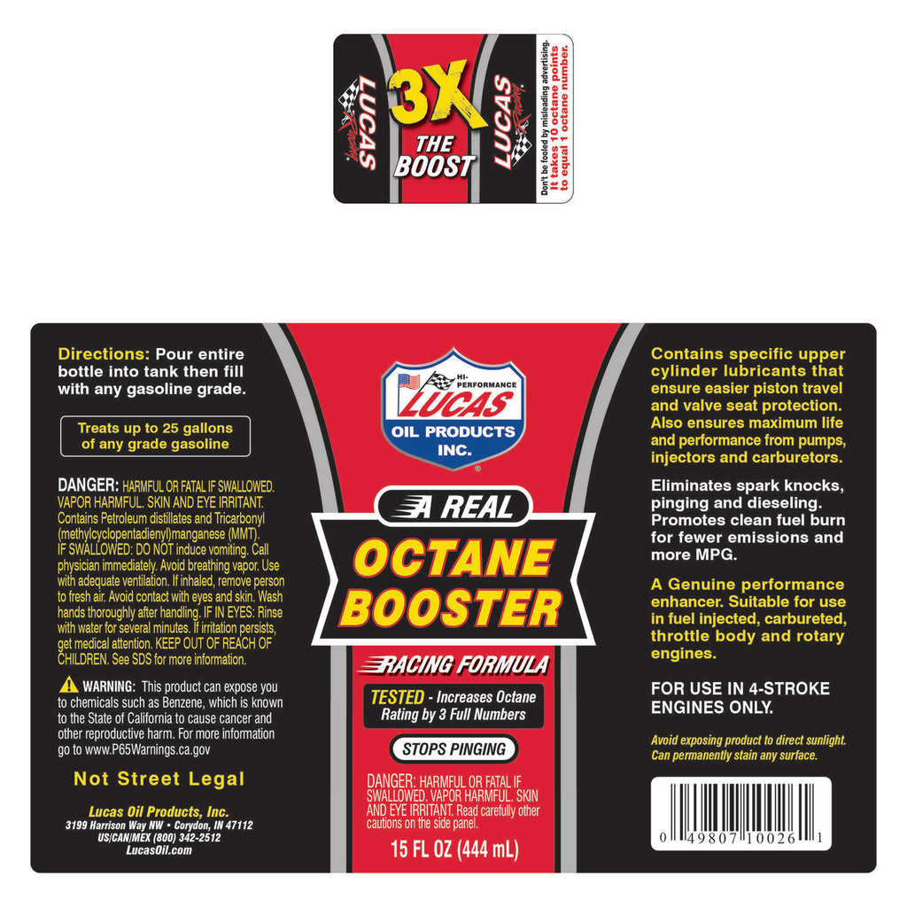 LUCAS - LUCAS OCTANE BOOSTER 12/15OZ