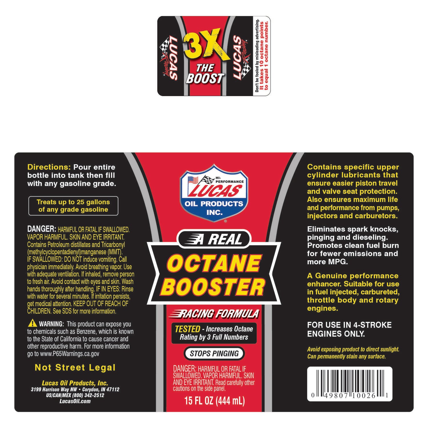 LUCAS - LUCAS OCTANE BOOSTER 12/15OZ