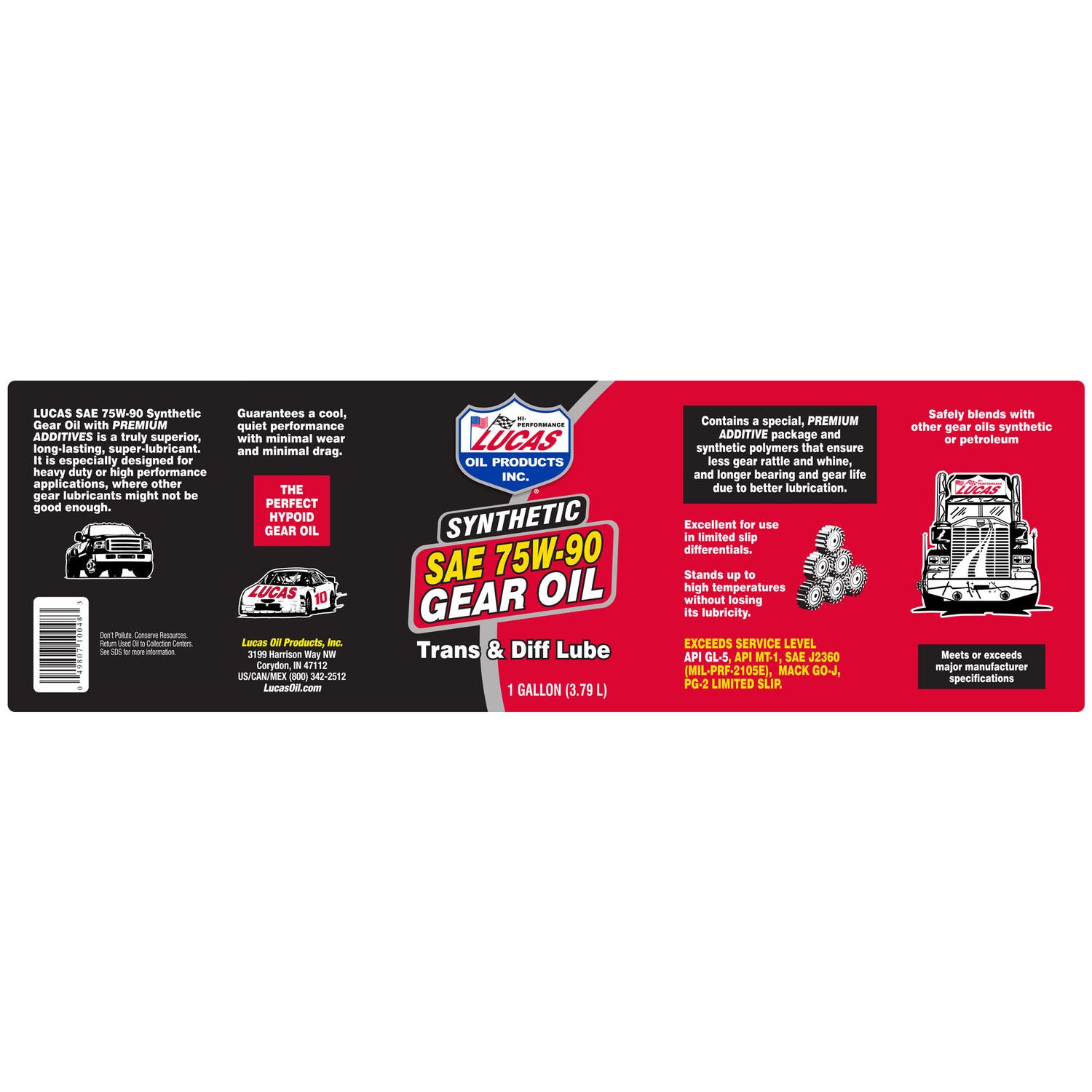 LUCAS - LUCAS 75W90 SYNTH GEAROIL 4/1GL