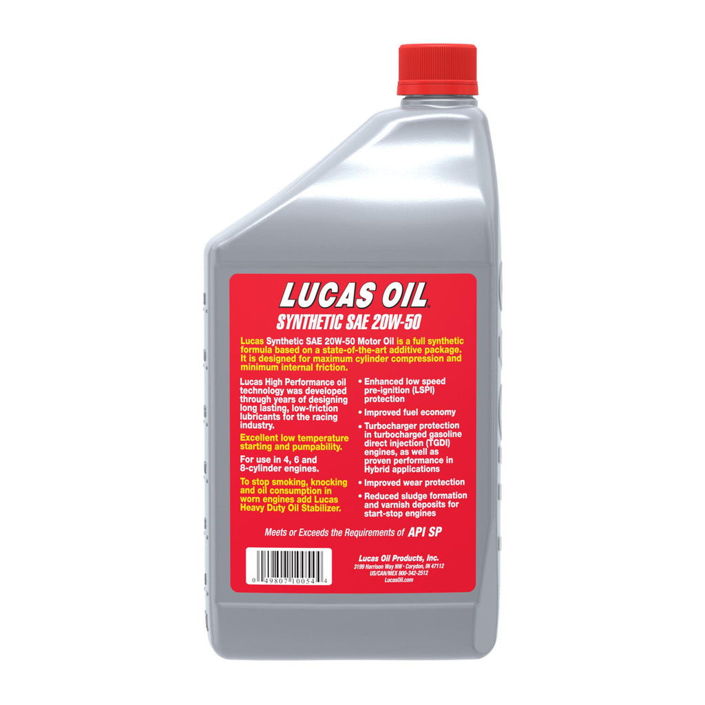 LUCAS - LUCAS FULL SYN 20W50 6/1QT