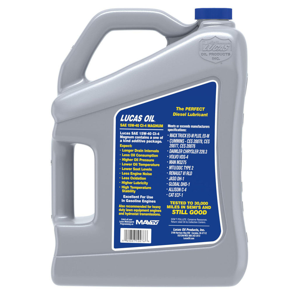 LUCAS - LUCAS 15W40 TRUCK OIL 4/1GAL