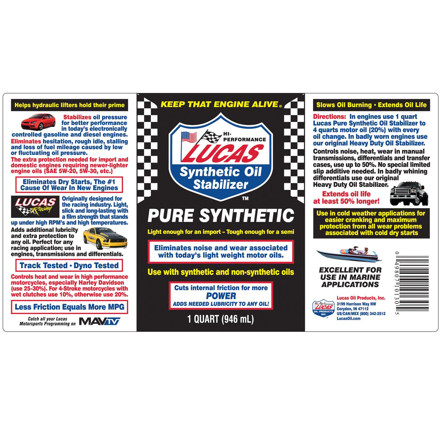 LUCAS - LUCAS SYN OIL STABILIZER 12/1QT