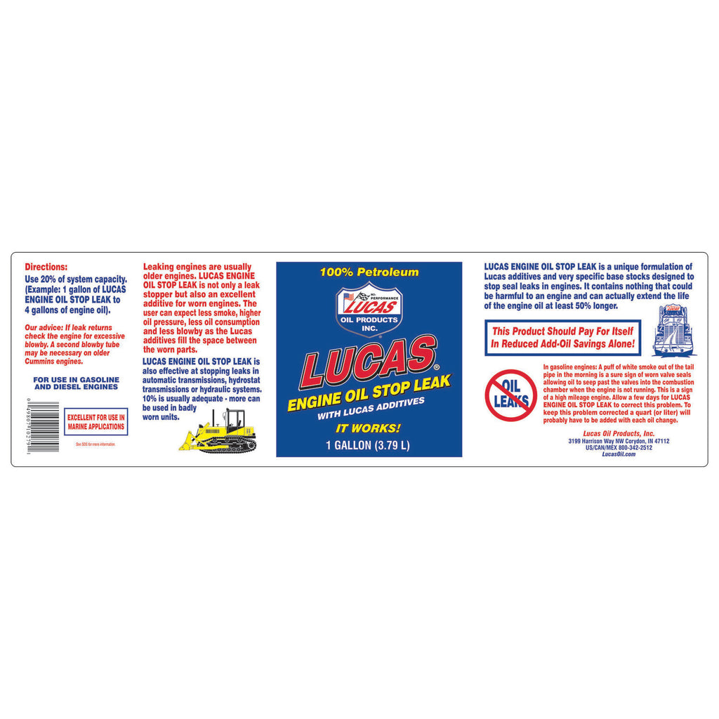 LUCAS - LUCAS ENGINE OIL STOP LEAK 4/1G