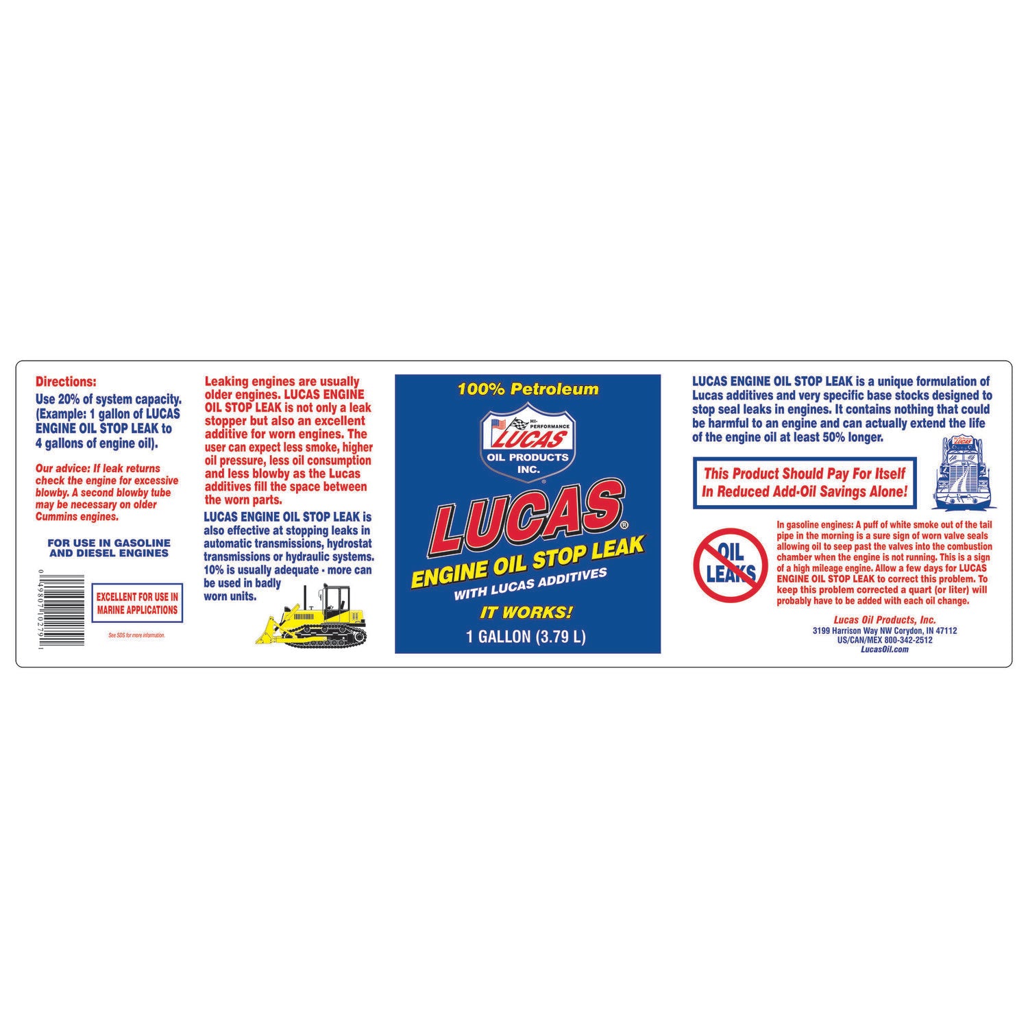 LUCAS - LUCAS ENGINE OIL STOP LEAK 4/1G