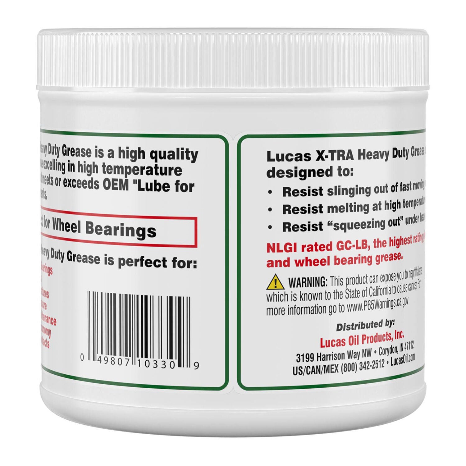 LUCAS - LUCAS XTRA HD GREASE 12/1LB