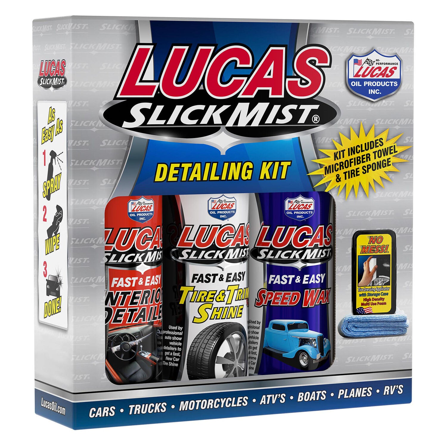 LUCAS - LUCAS SLICK MIST DETL KIT 4/CA