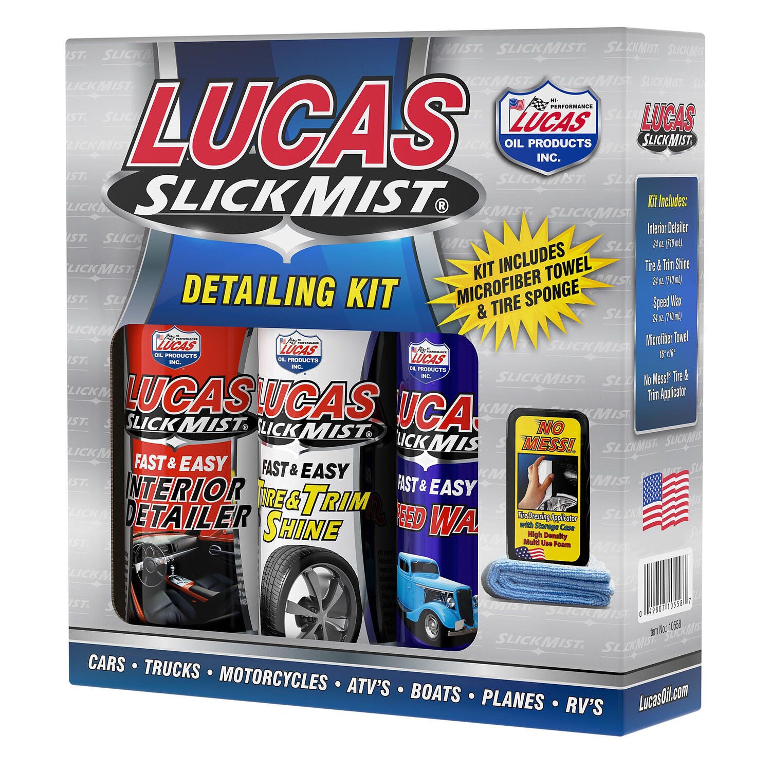 LUCAS - LUCAS SLICK MIST DETL KIT 4/CA