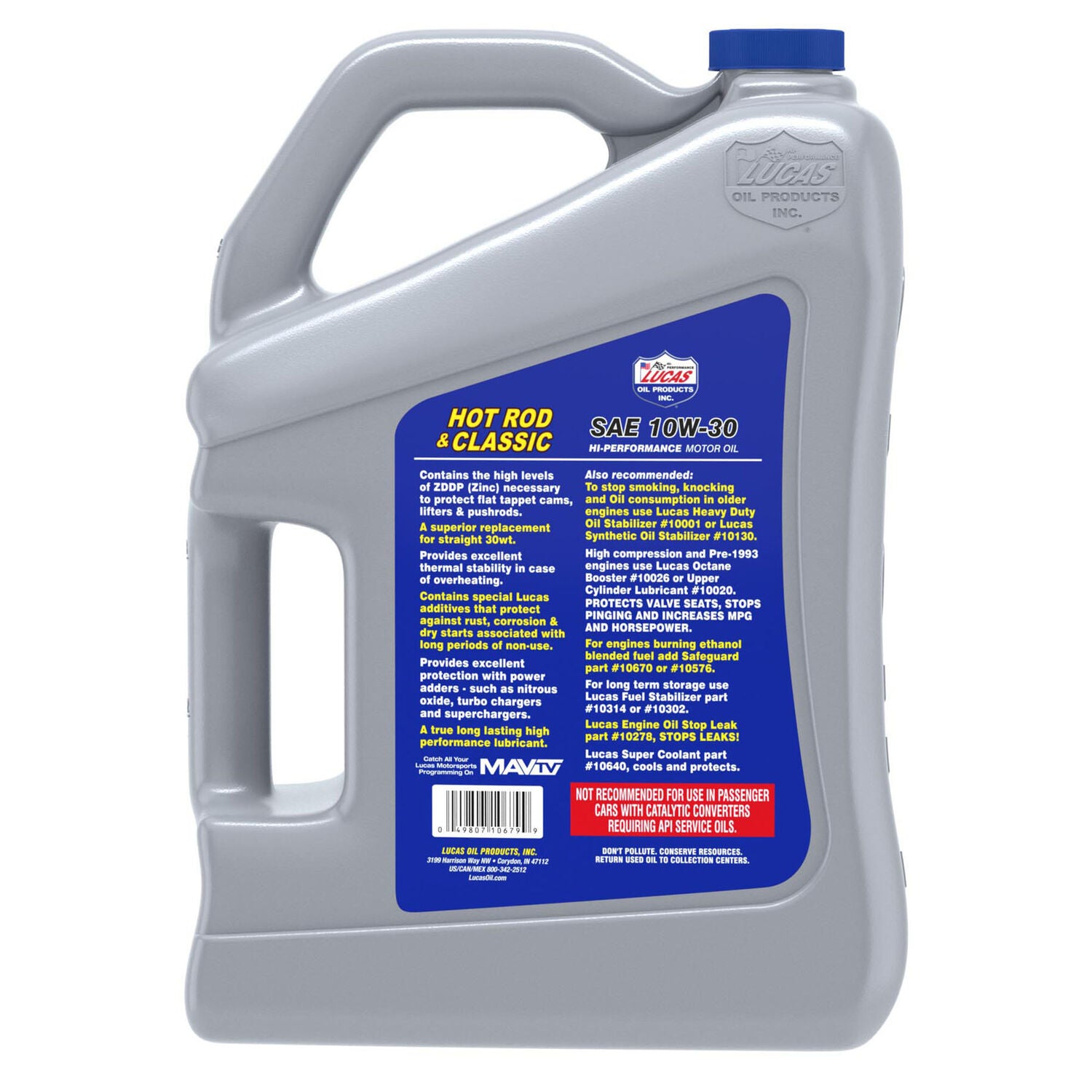 LUCAS - LUCAS HOT ROD 10W30 5-QT
