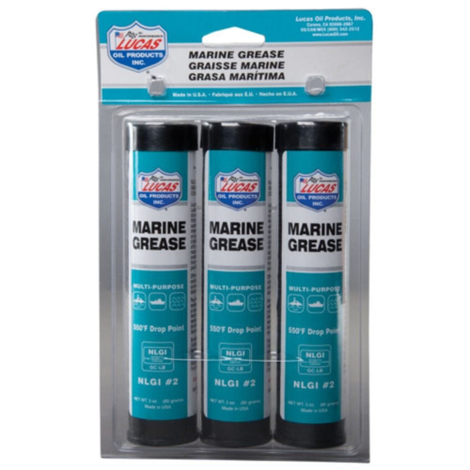 LUCAS - LUCAS MARINE GREASE 10/(3X3OZ)