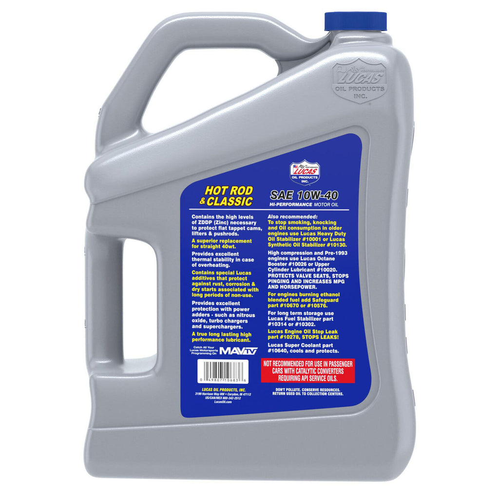LUCAS - LUCAS HOT ROD 10W40 5-QT