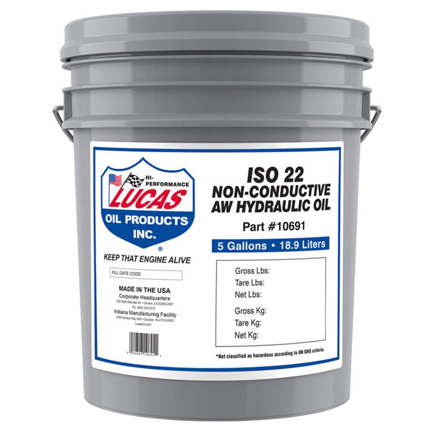 LUCAS - LUCAS NC AW ISO22 HYD OIL 5 GAL