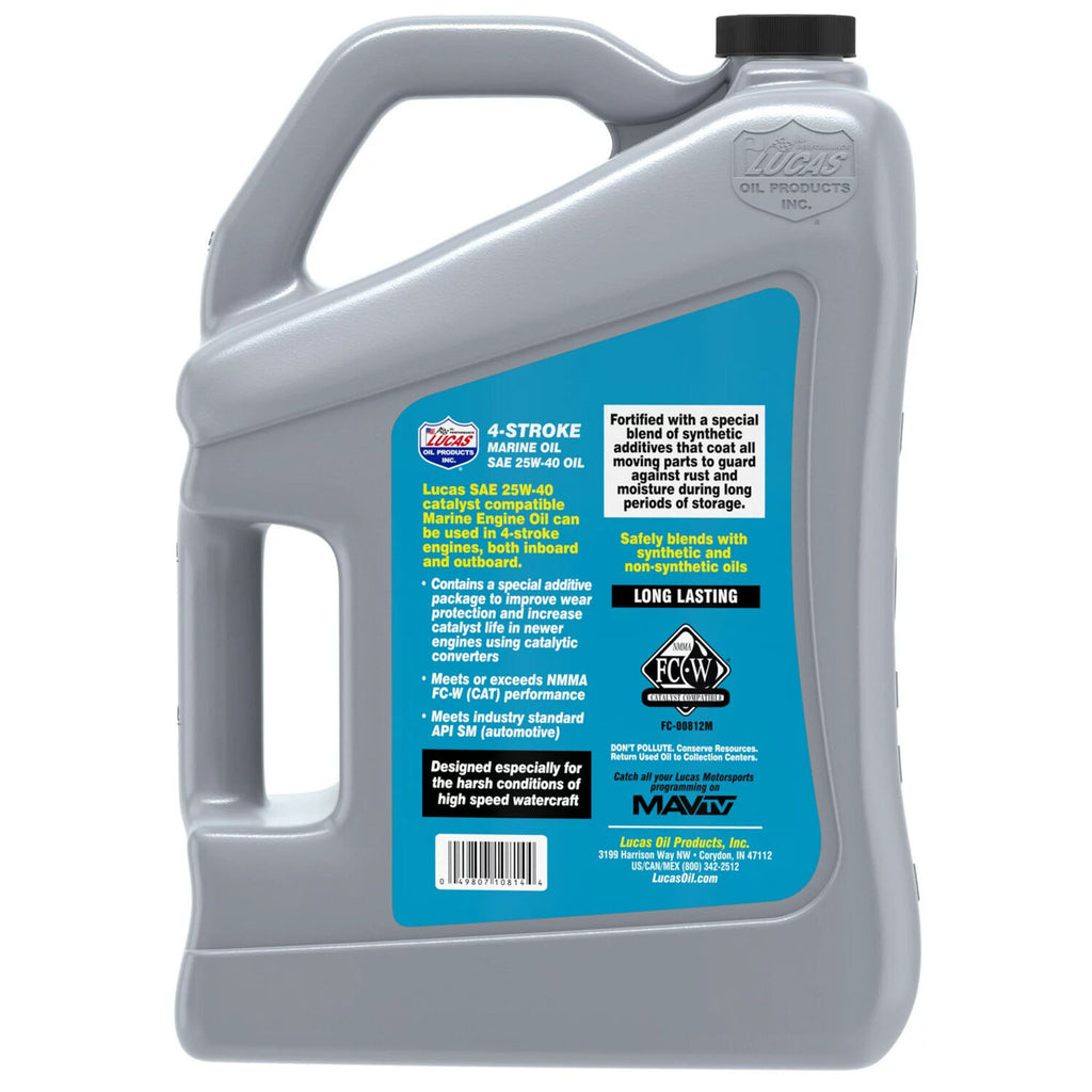 LUCAS - LUCAS 4 STRK MARINE 25W40 3/5QT